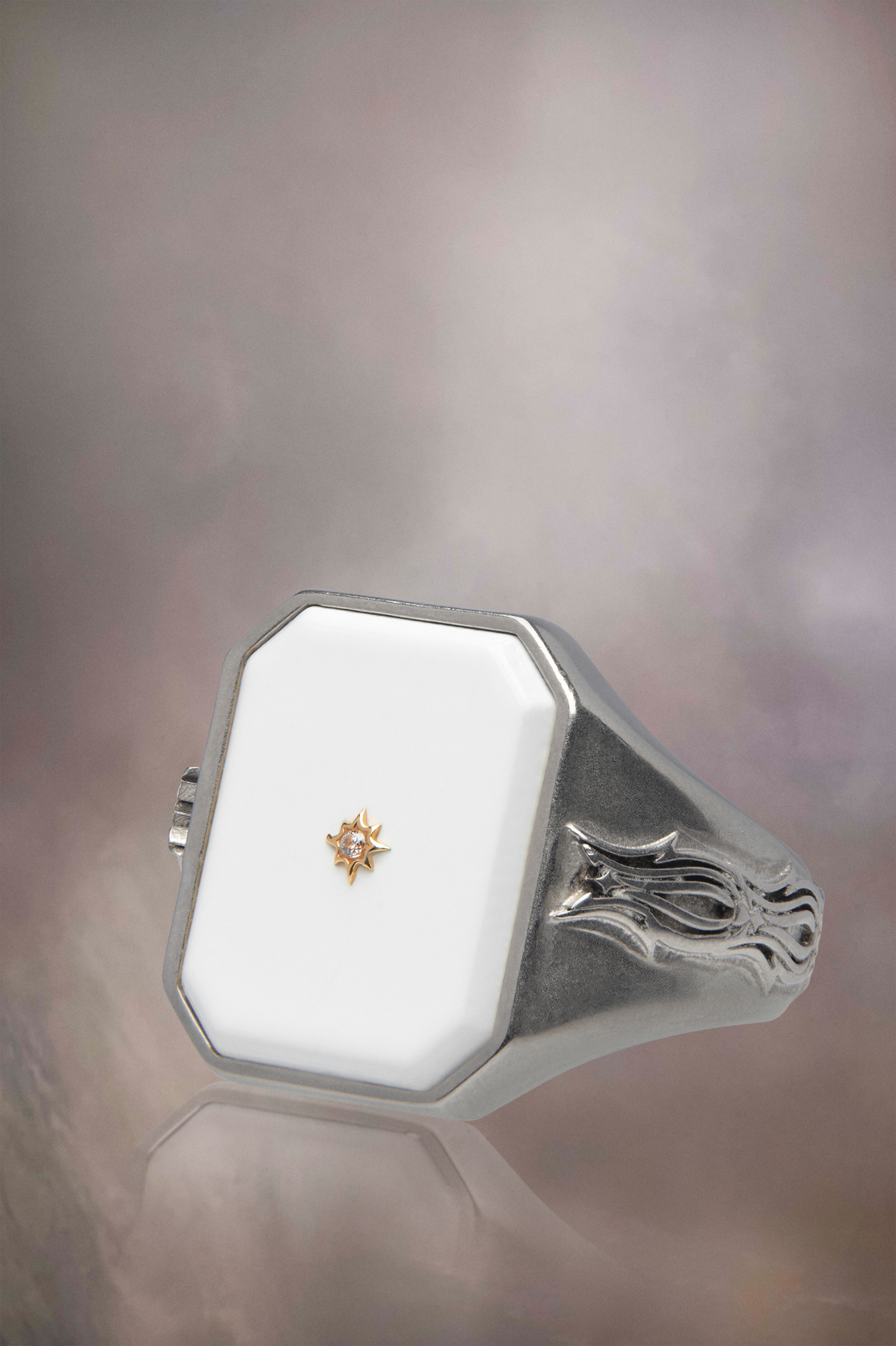 Enamel signet ring - 2