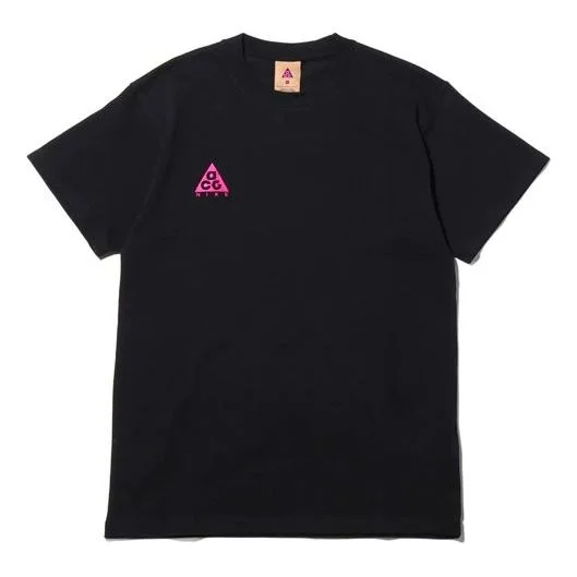 Nike ACG Small Logo Casual Short Sleeve Black / Purple Red BQ7343-013 - 1