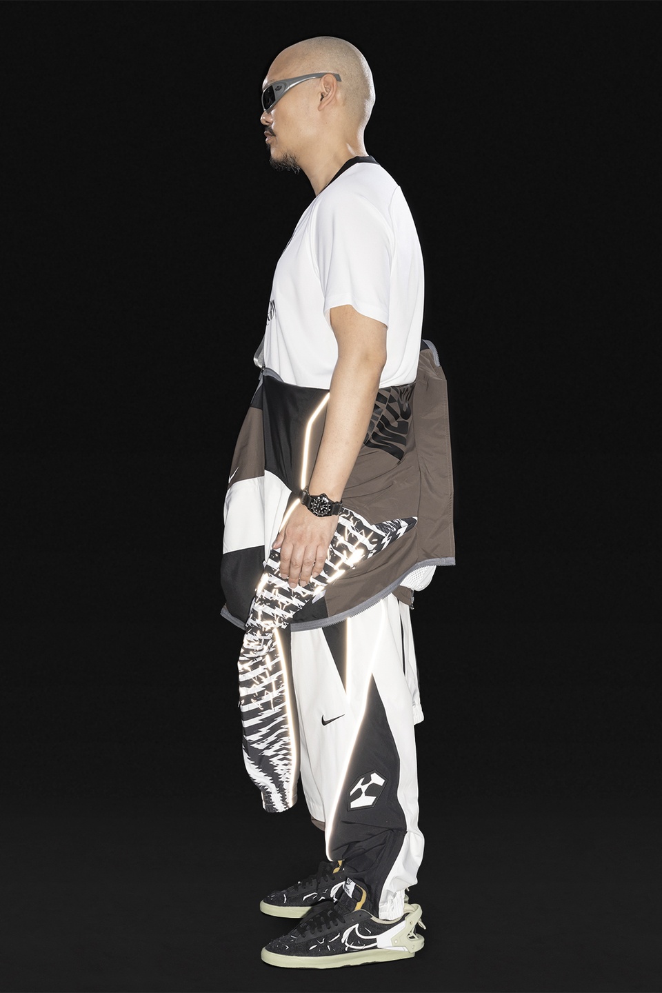 GGG-P2-100 Nike® Acronym® Track Pant Woven White/Multi - 20