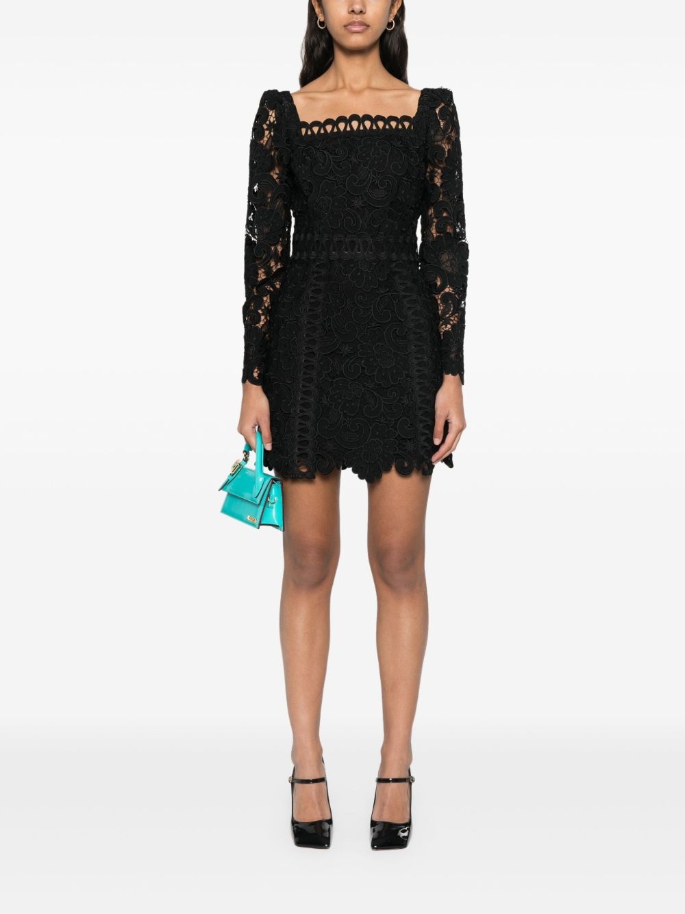 floral-motif mini dress - 2