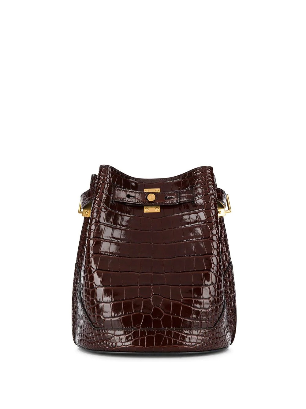 crocodile-effect shoulder bag - 1