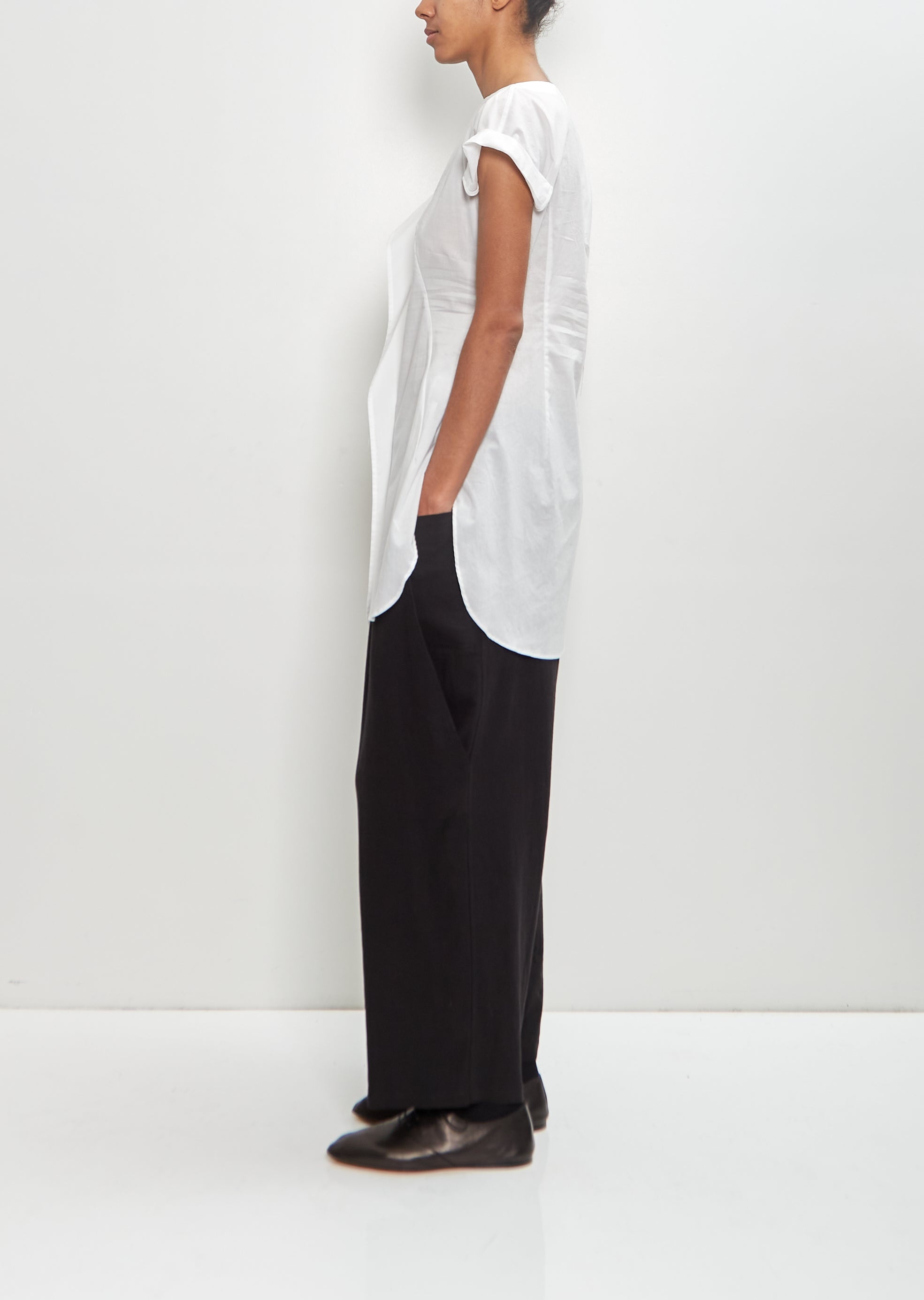 Cotton Right Side Drape Top - 2