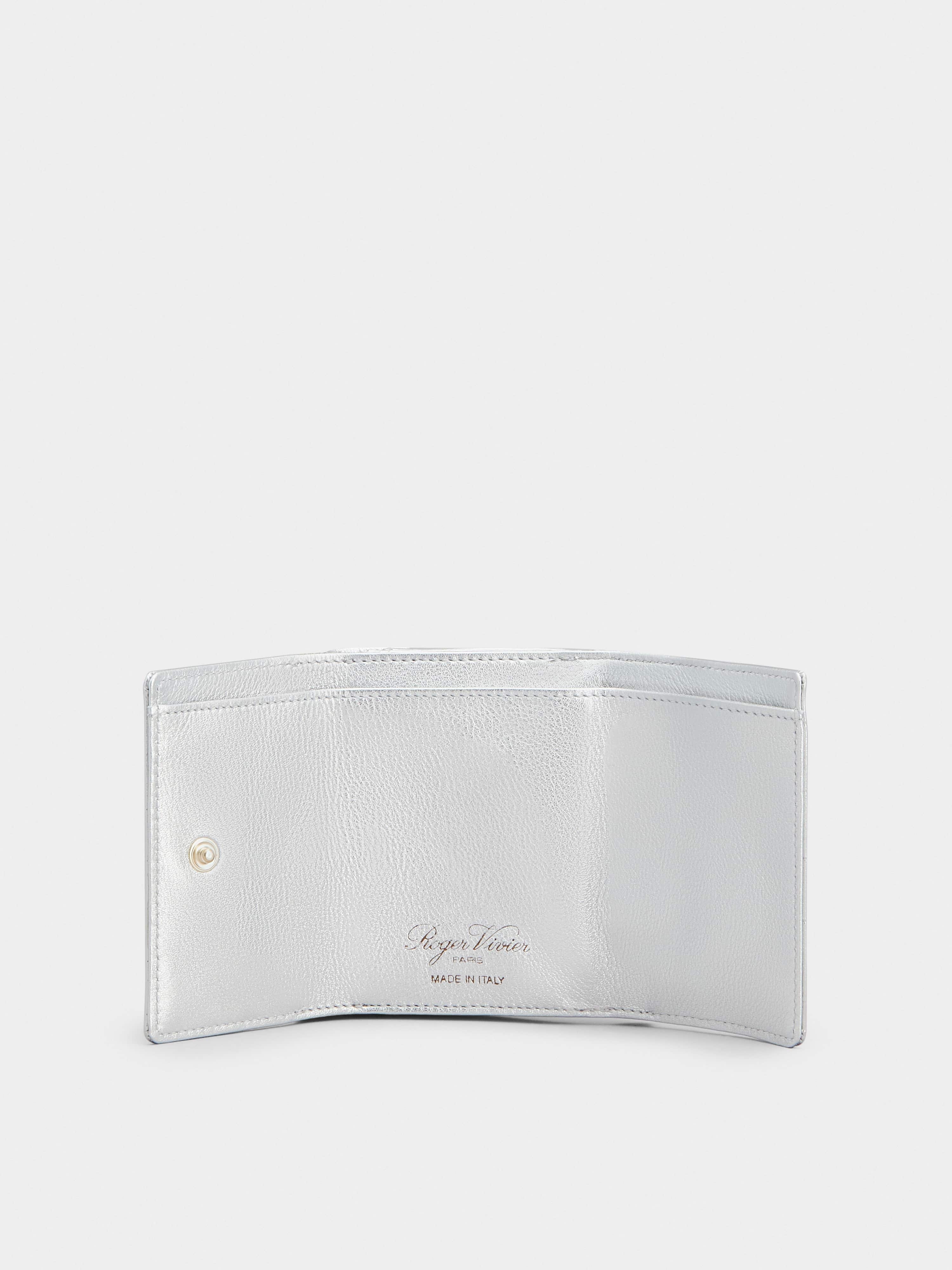 Très Vivier Strass Buckle Mini Wallet in Leather - 6