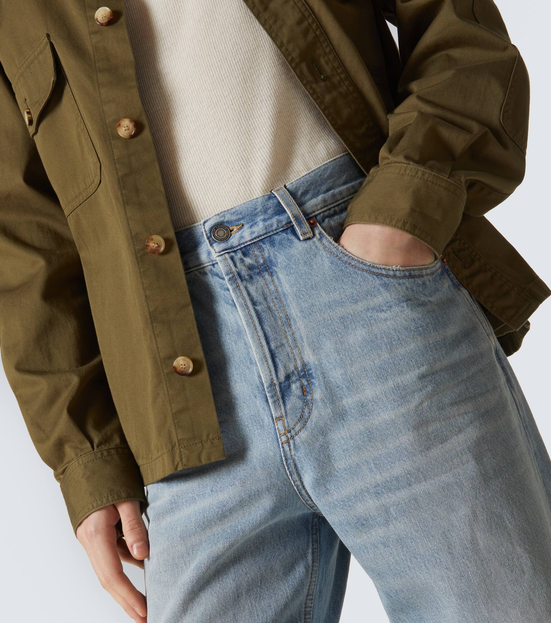 Mid-rise straight jeans - 5