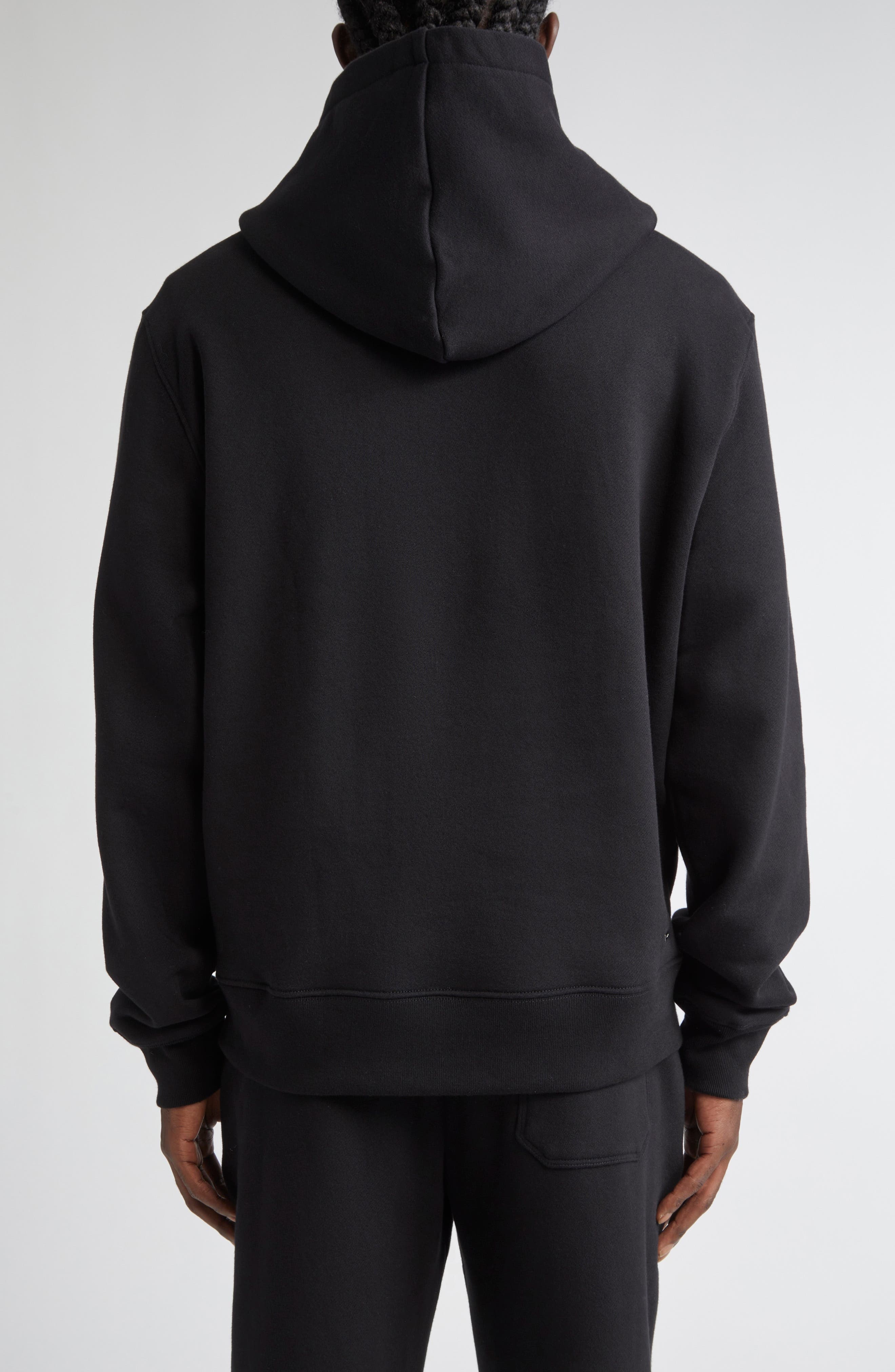 AMIRI Staggered Logo Graphic Hoodie in Black at Nordstrom - 3