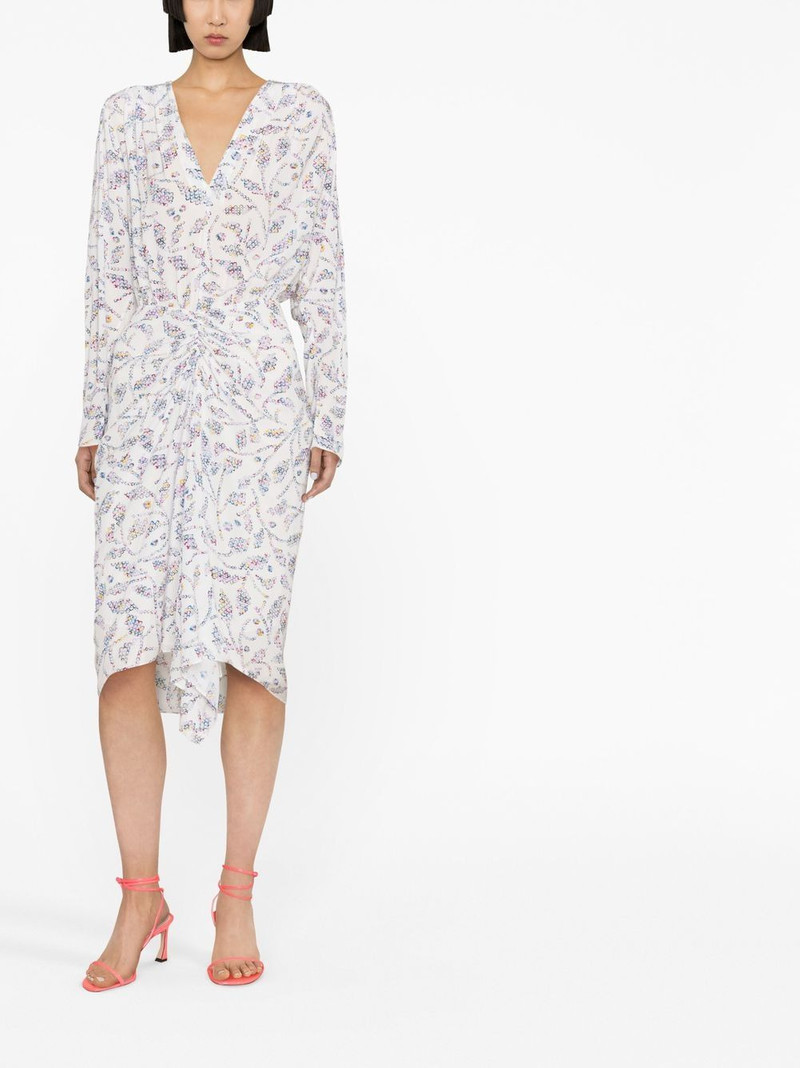 Isabel Marant Étoile floral-print wrap midi dress outlook