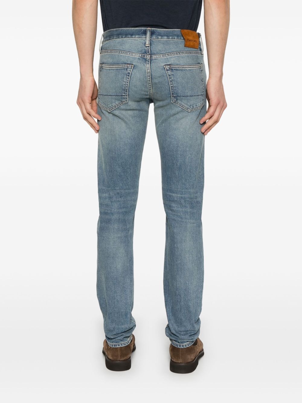 logo-patch straight-leg jeans - 4
