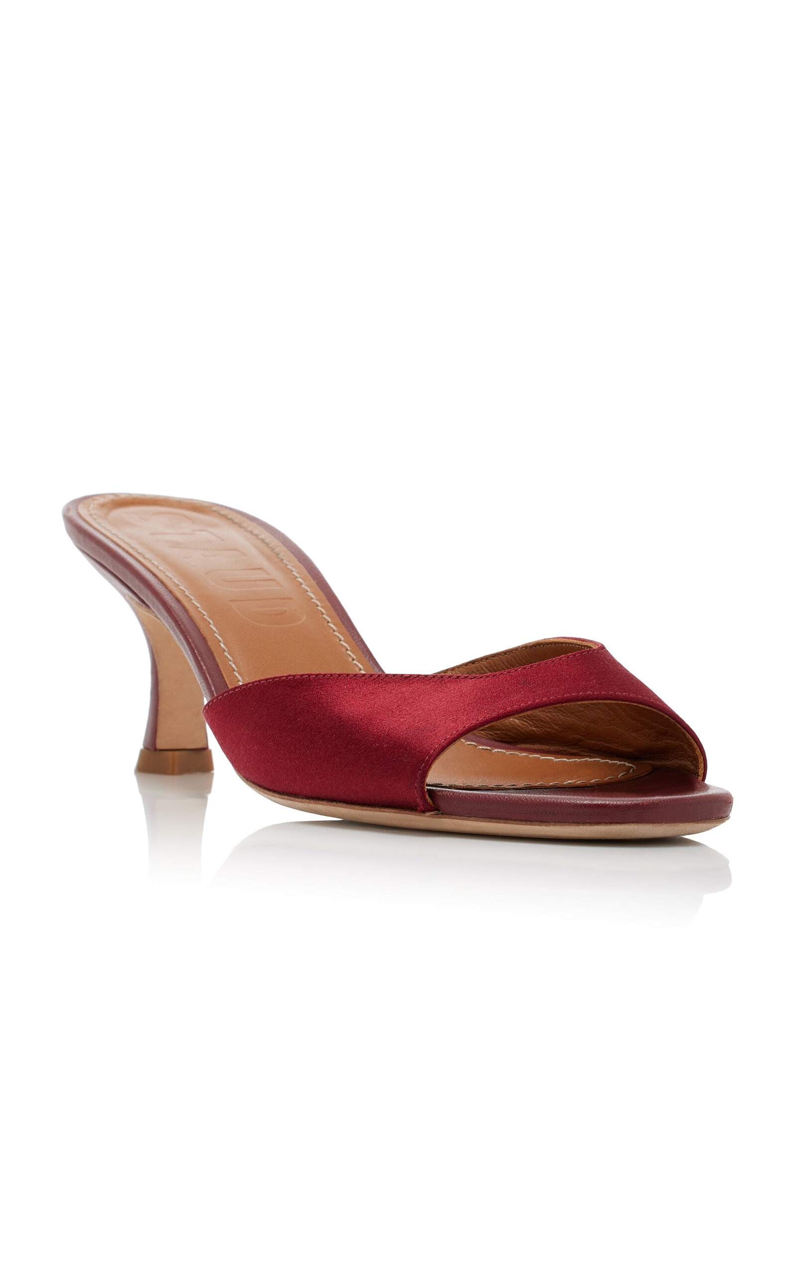 Brigitte Satin Mules red - 5