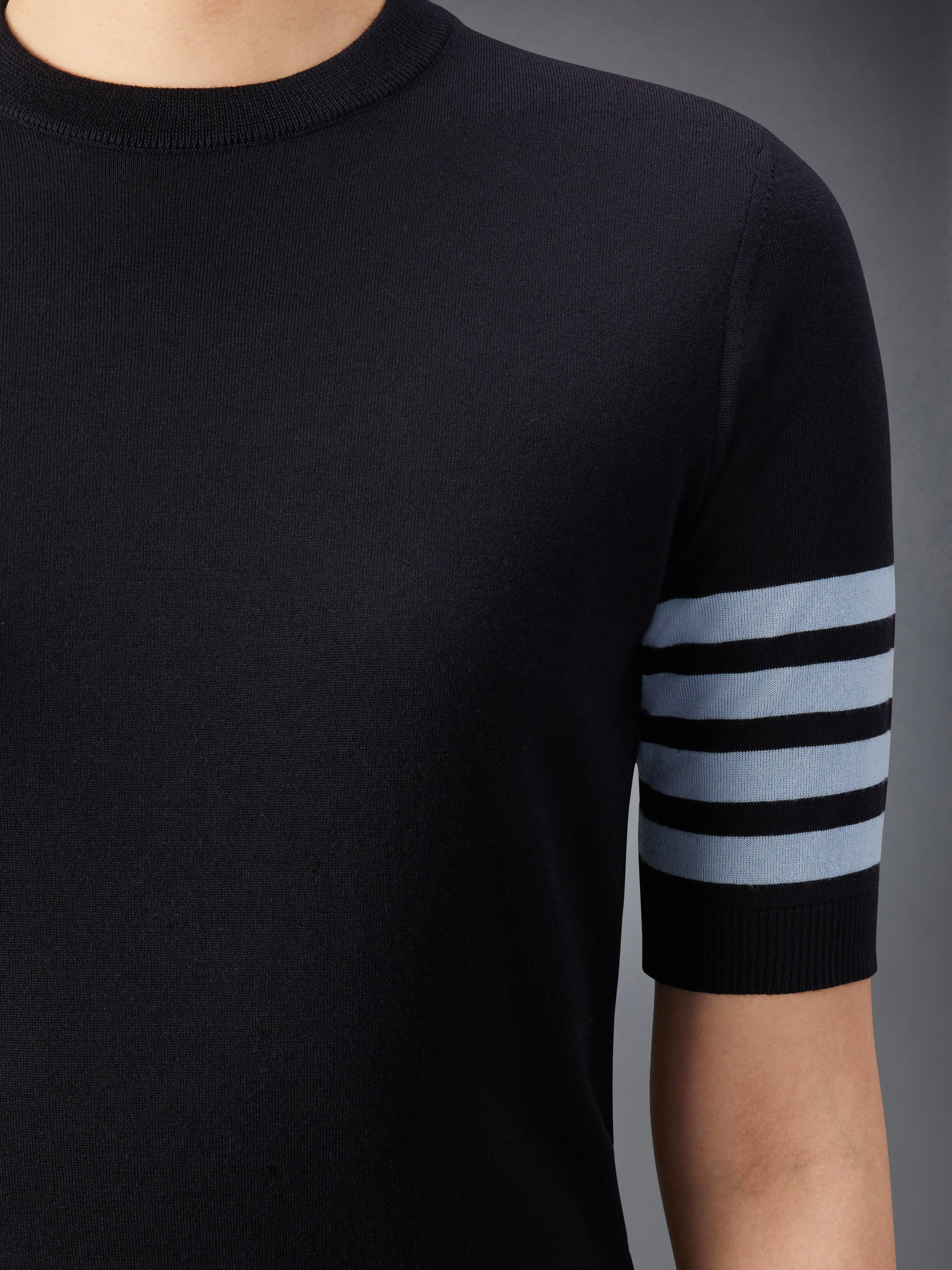 4-Bar Stripes intarsia-knit T-shirt - 6