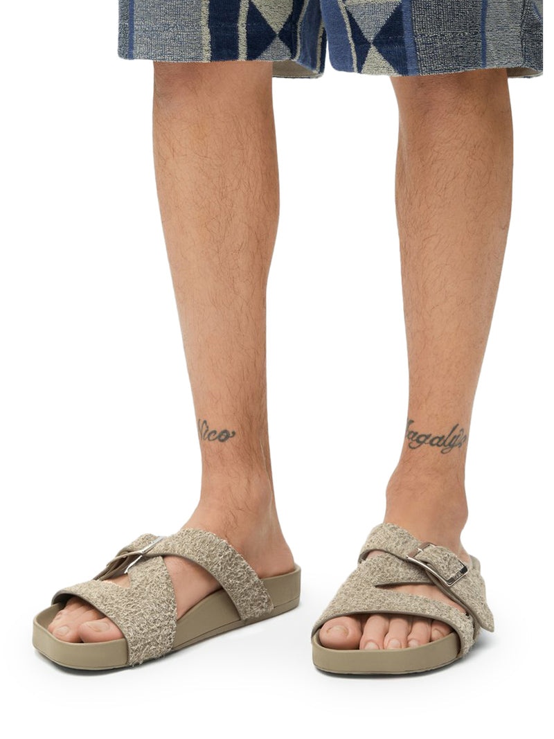 Loewe X Paula`S Ibiza Men Ease Buckle Clogs In Brushed Suede - 2