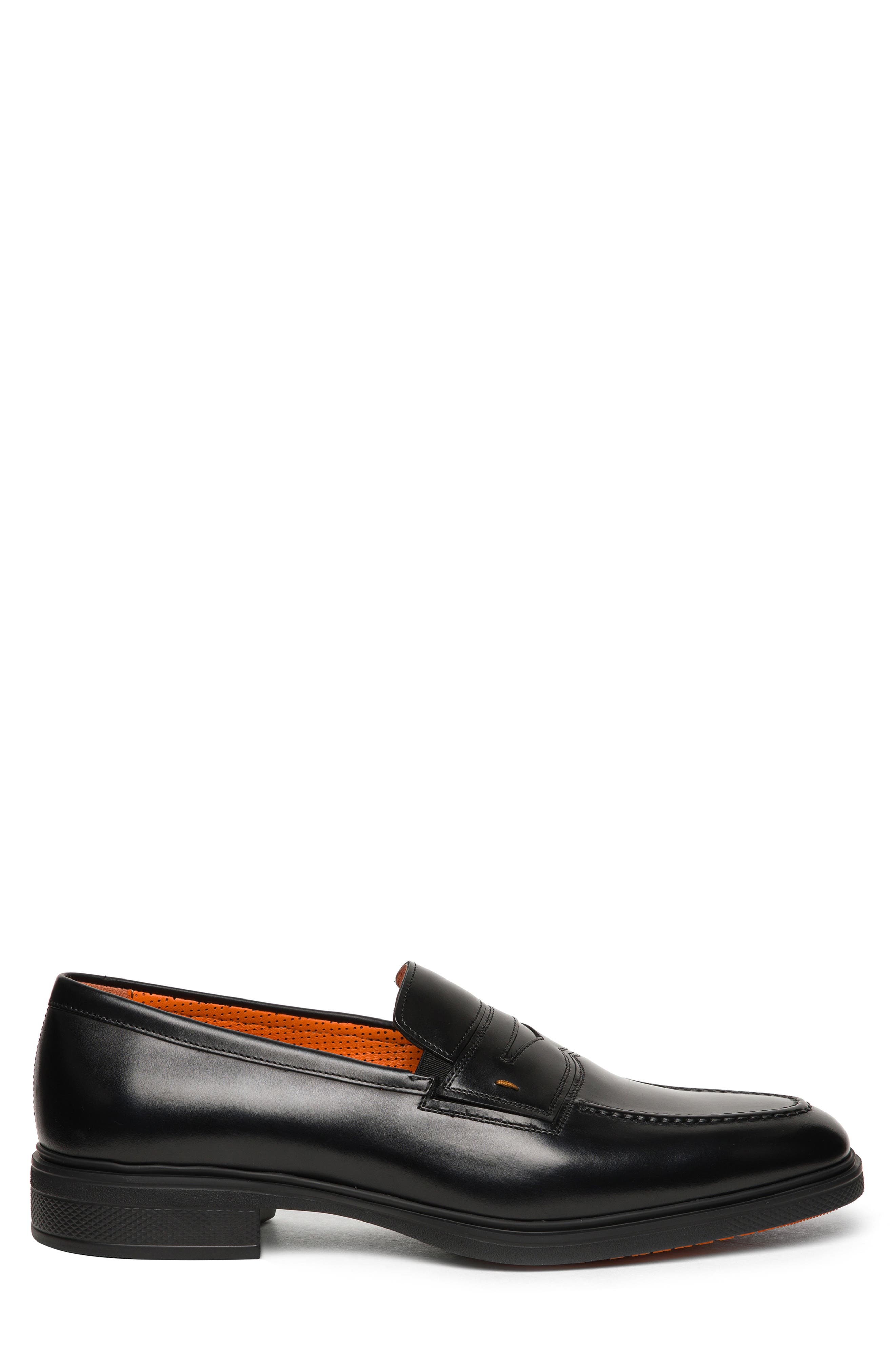 Santoni Easy Penny Loafer in Black at Nordstrom - 2