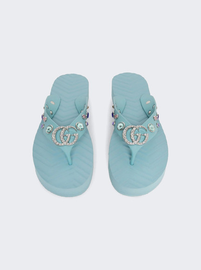GUCCI Embellished Thong Sandal Sweet Blue outlook