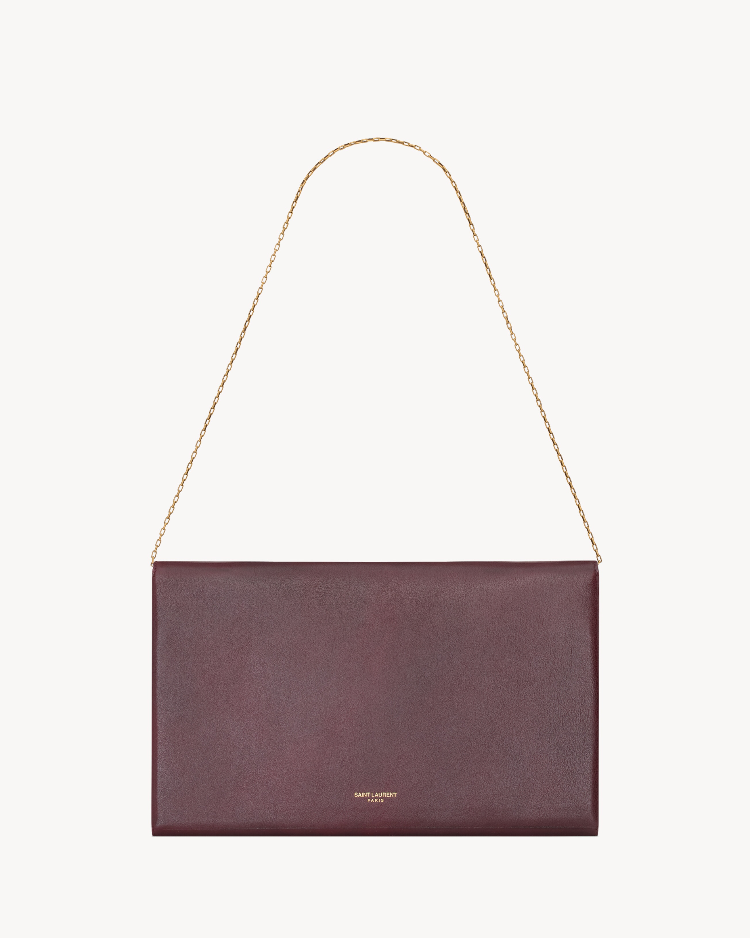 LETTER LARGE POUCH ON CHAIN IN LEATHER - 2