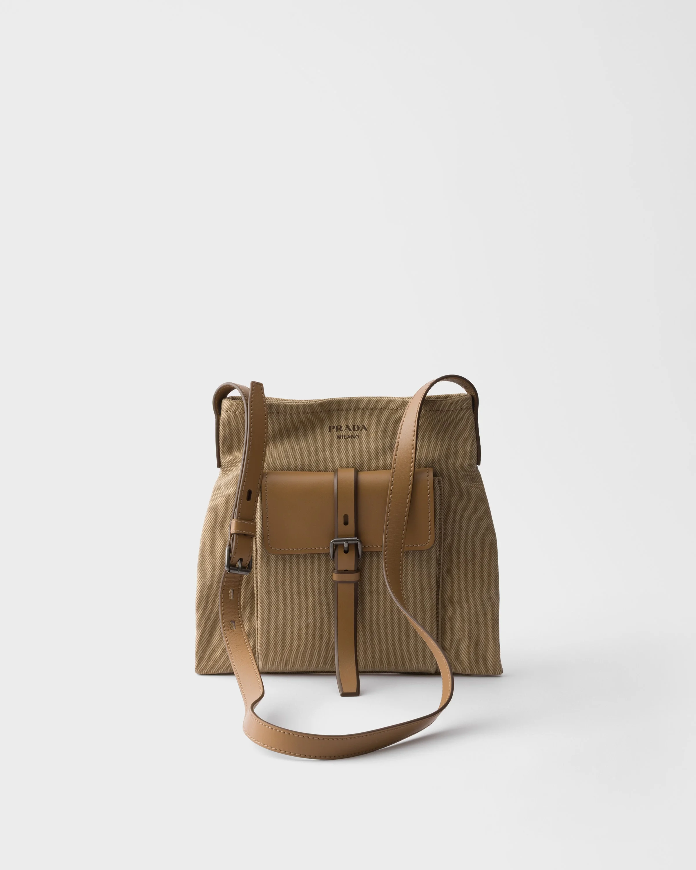 Prada Route canvas and leather shoulder bag - 1