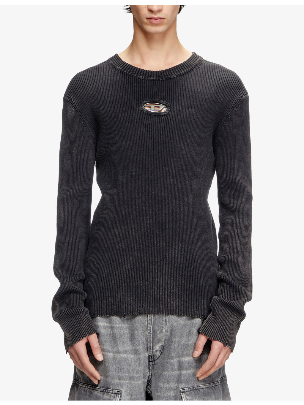 K-Darin-D Brand-Plaque Cotton Jumper - 3