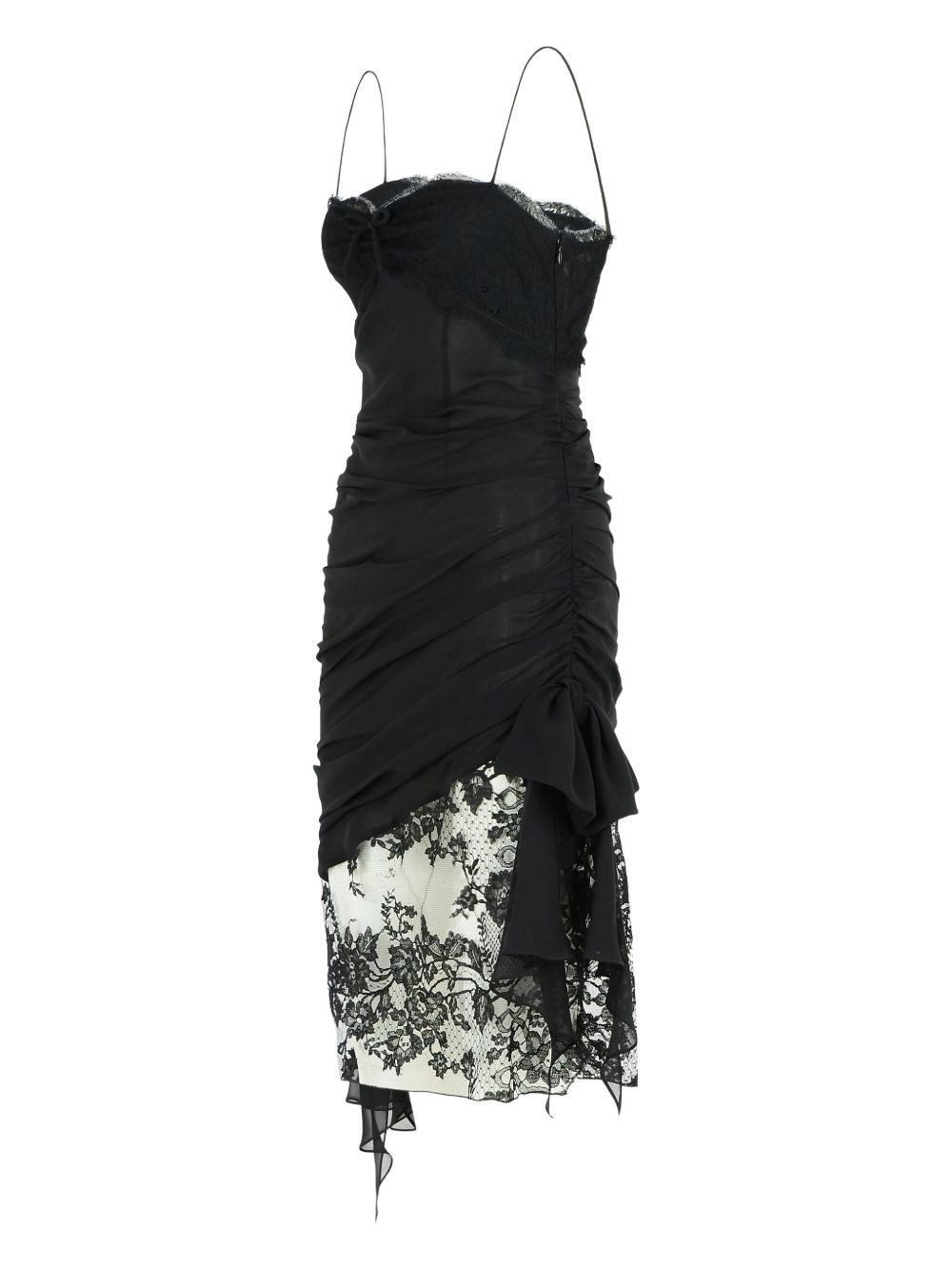 lace-trimmed bow mini dress - 2