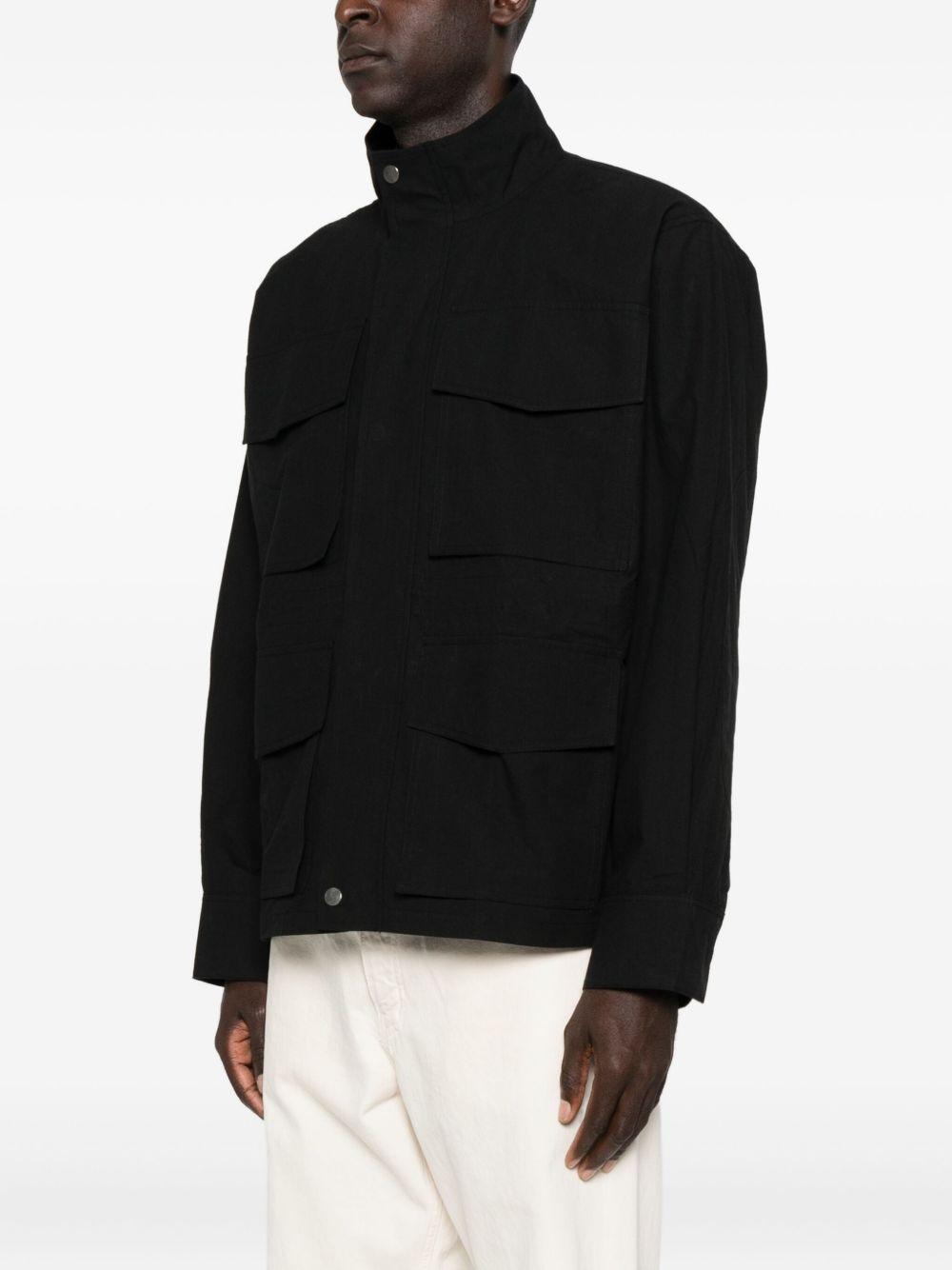elasticated-waist multi-pocket jacket - 3