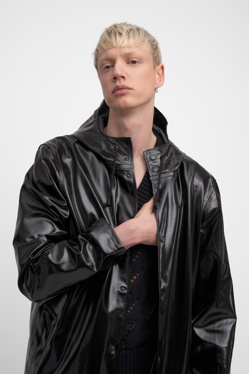 Stockholm Long Opal Raincoat Black - 4
