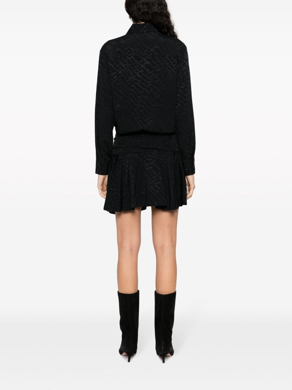 Arzach logo-jacquard shirtdress - 4