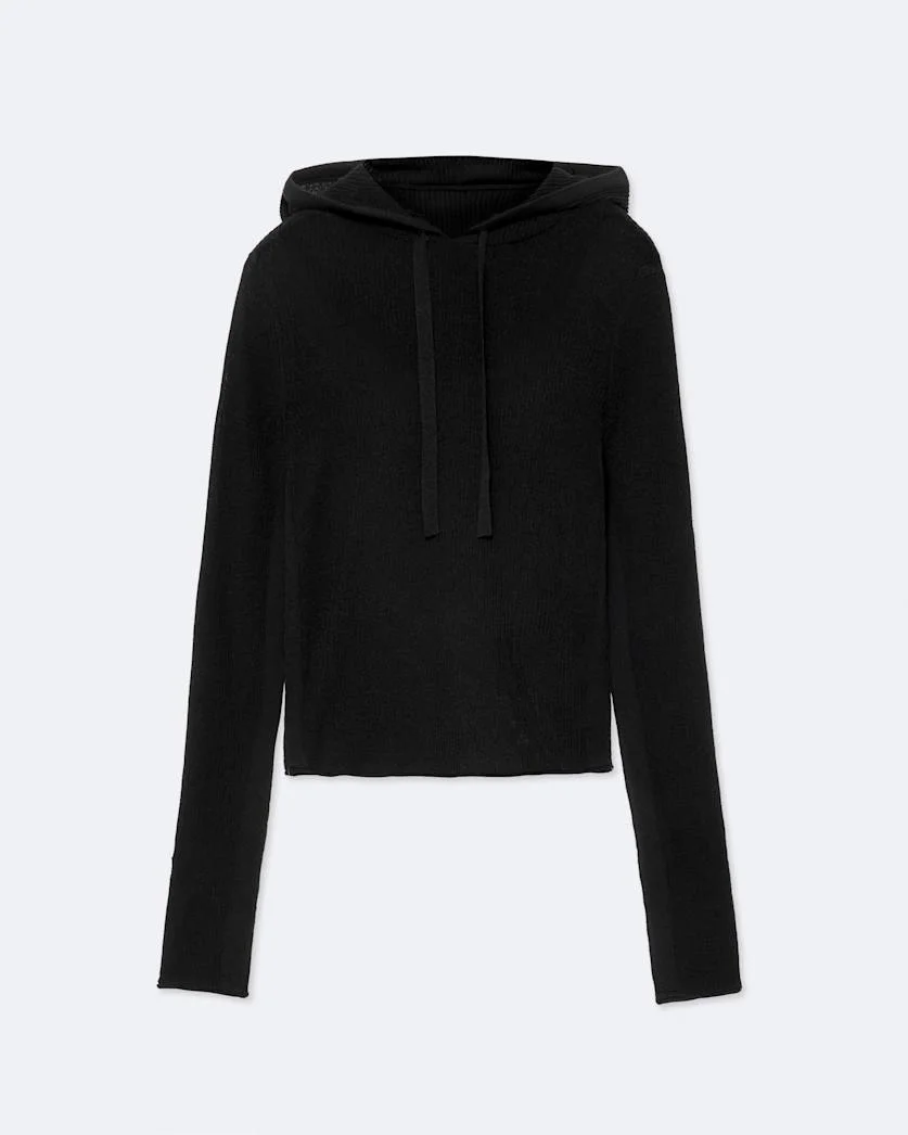 PIKE WOOL-BLEND CROPPED HOODIE - 1
