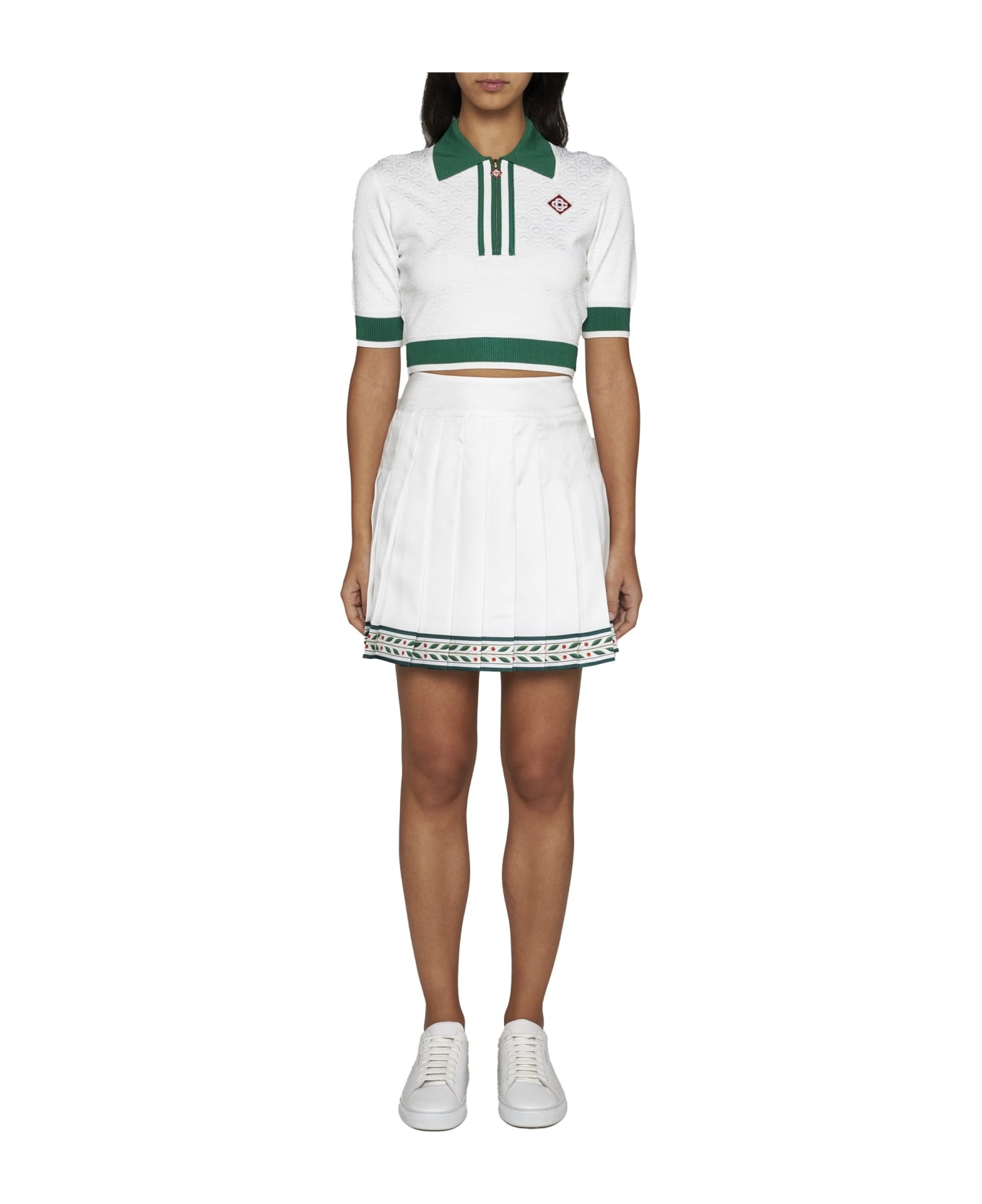 Pleated Silk Miniskirt - 2