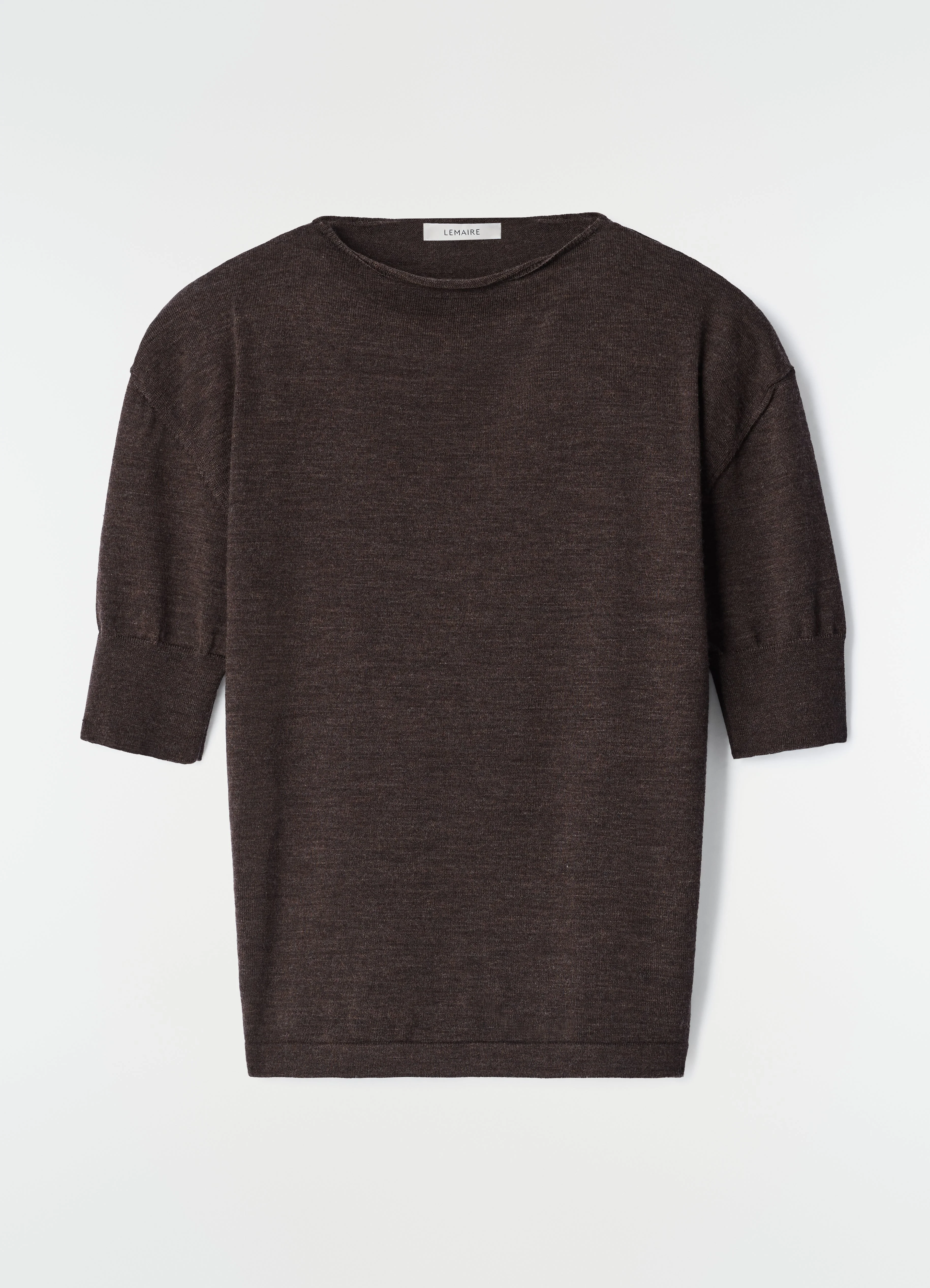 SHORT-SLEEVE SWEATER IN FINE MERINO WOOL - 1