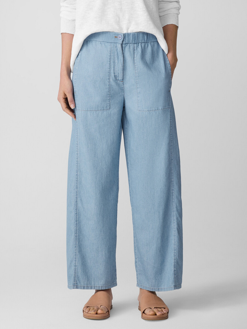 Airy Organic Cotton Twill Wide-Leg Pant 3