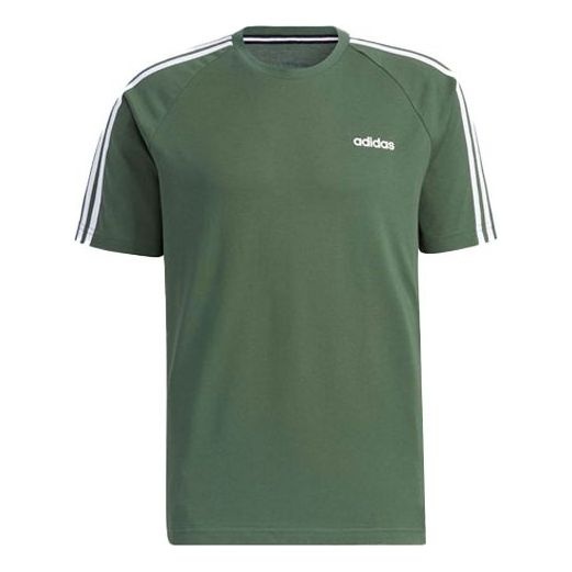 Men's adidas Round Neck Breathable Sports Short Sleeve Green T-Shirt GP4921 - 1