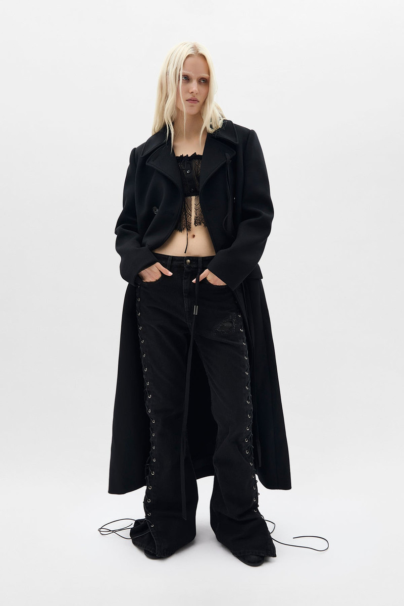 Agniet Long Fitted Double Breasted Coat 4