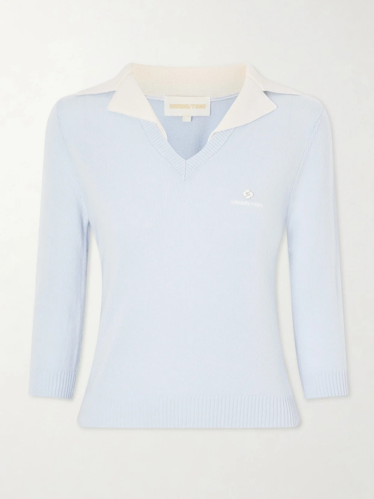 Logo-appliquéd Ribbed Wool Top - 1