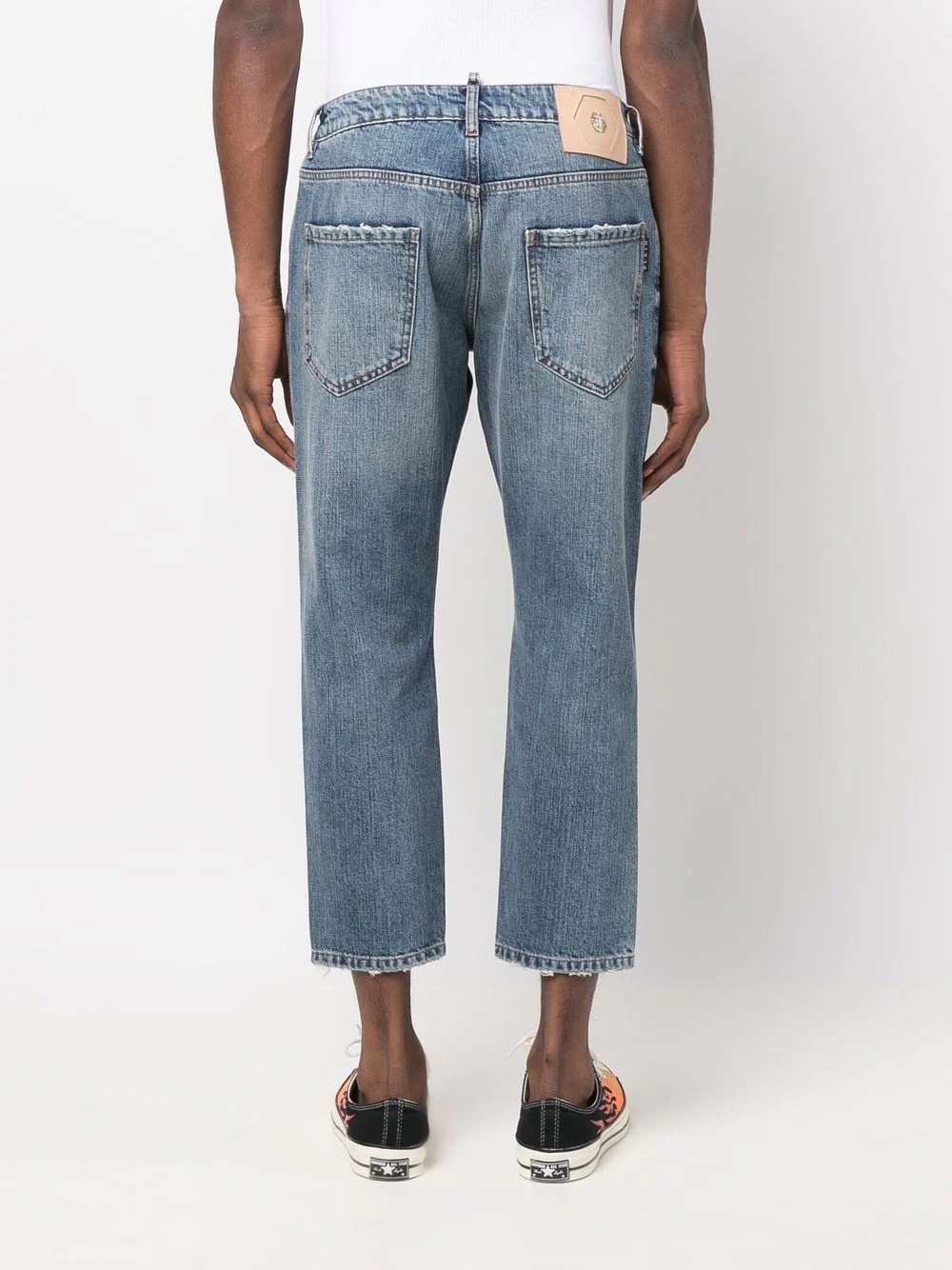 cropped straight-leg jeans - 4