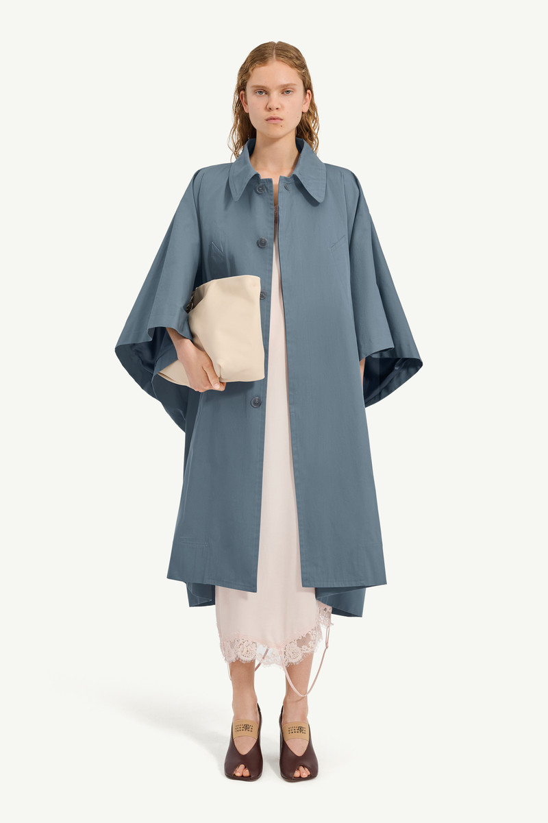 Water-repellent cotton gabardine coat 1