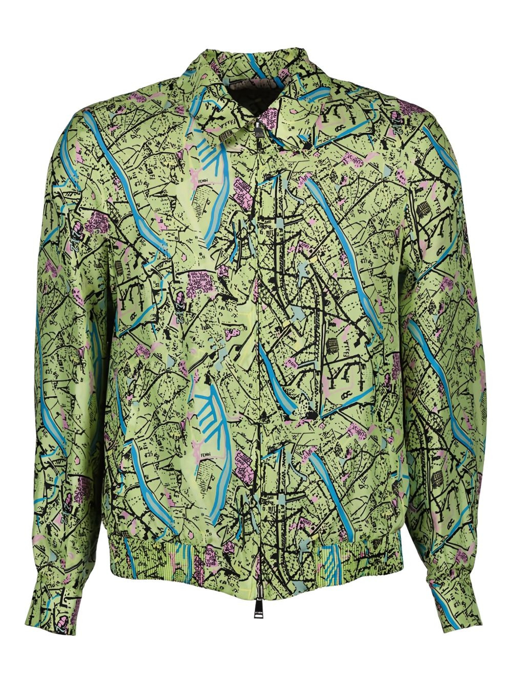 Fendi Map reversible shirt jacket - 3
