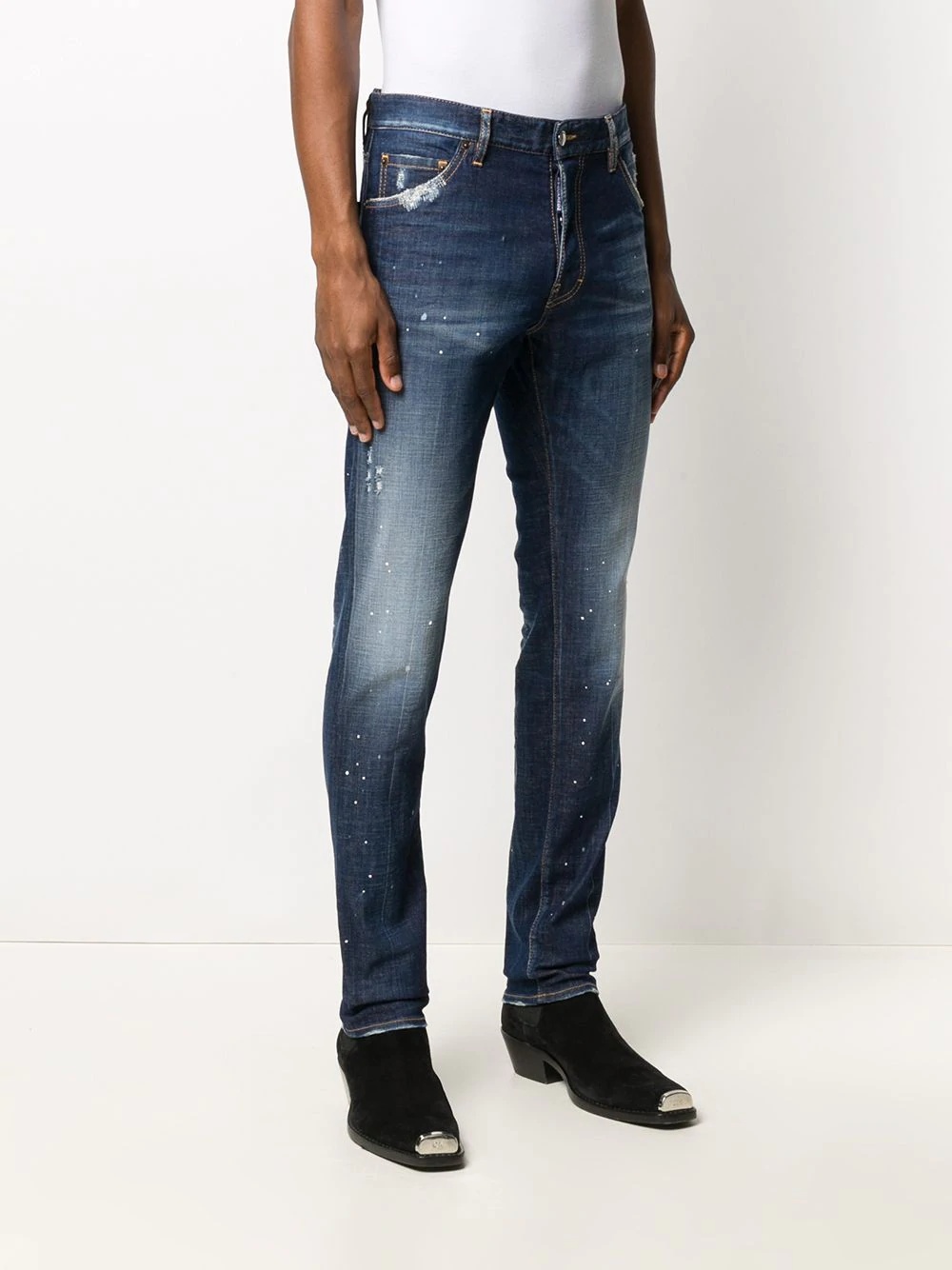 paint splatter straight-leg jeans - 3