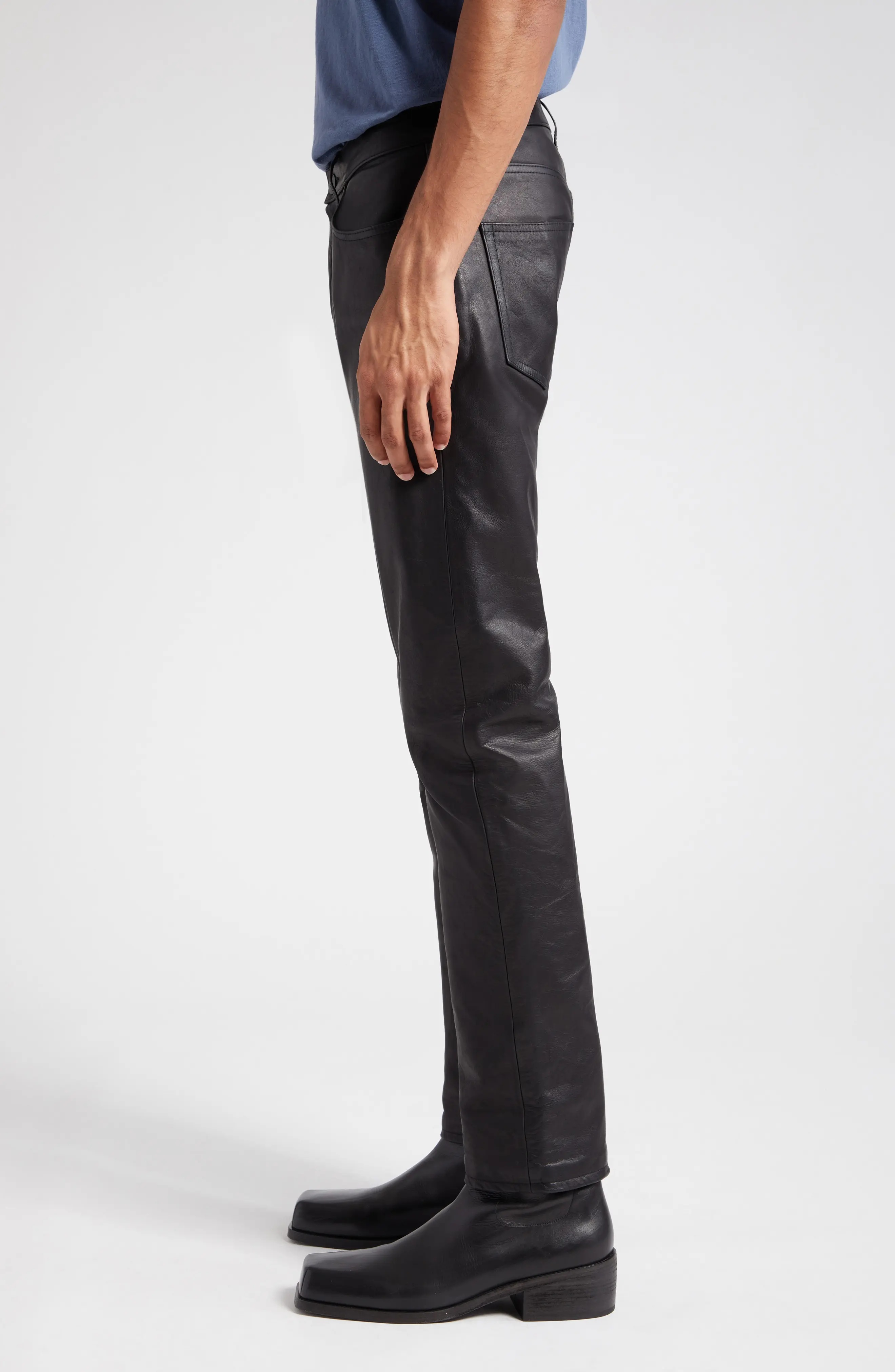 The Daze Straight Leg Leather Pants - 4