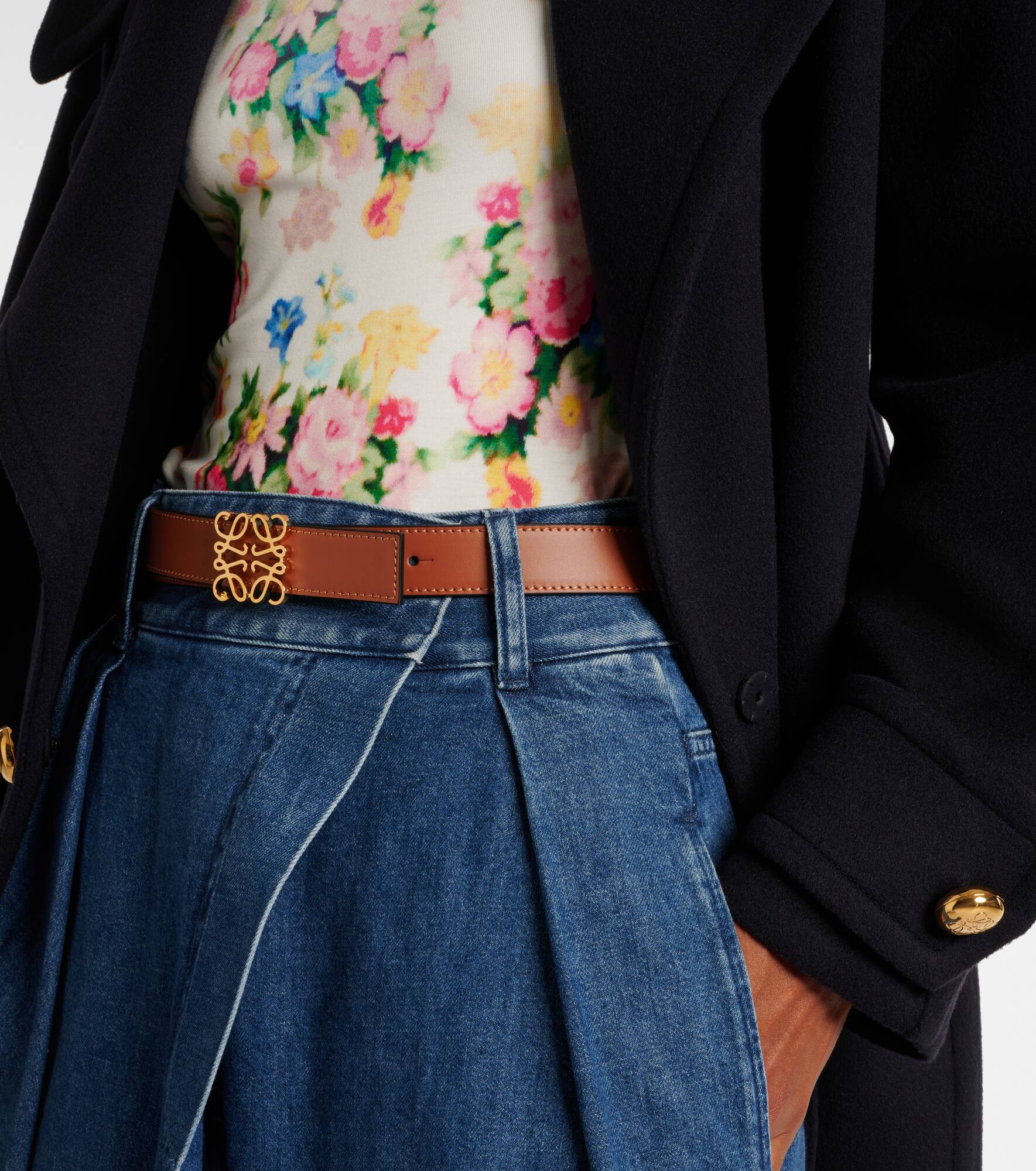Anagram reversible leather belt - 4