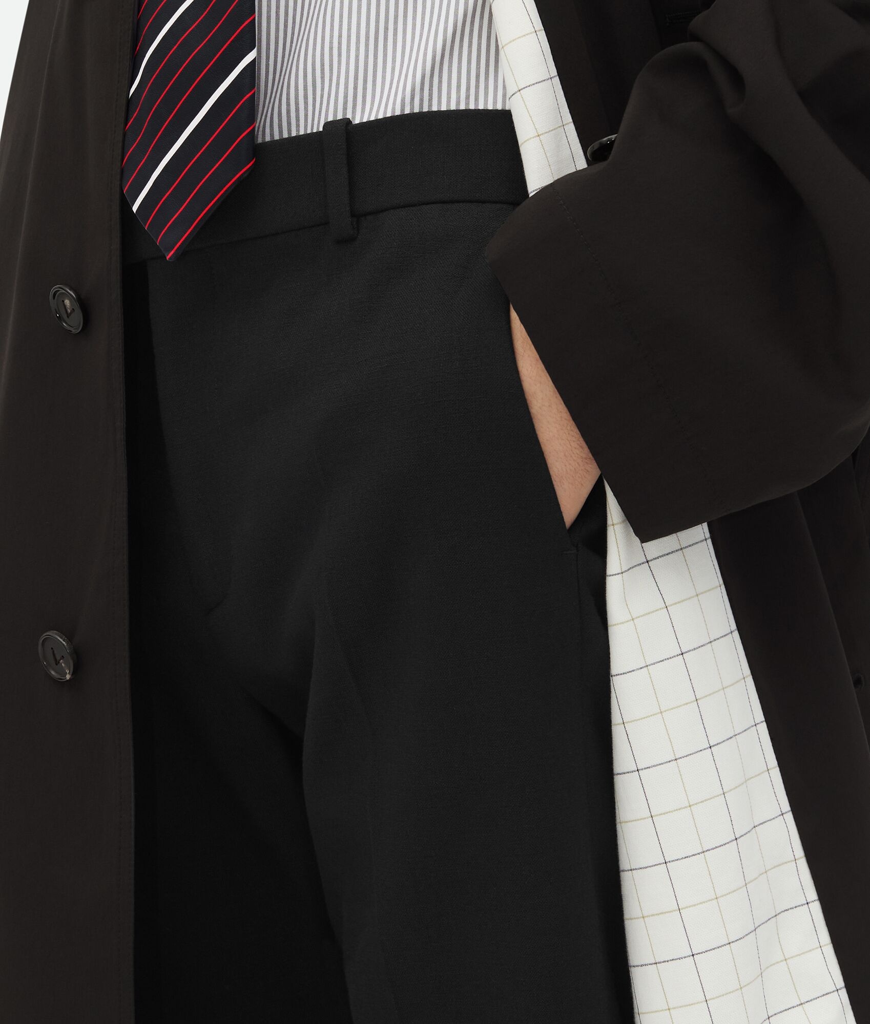Cotton Silk Parka With Check Lining - 6