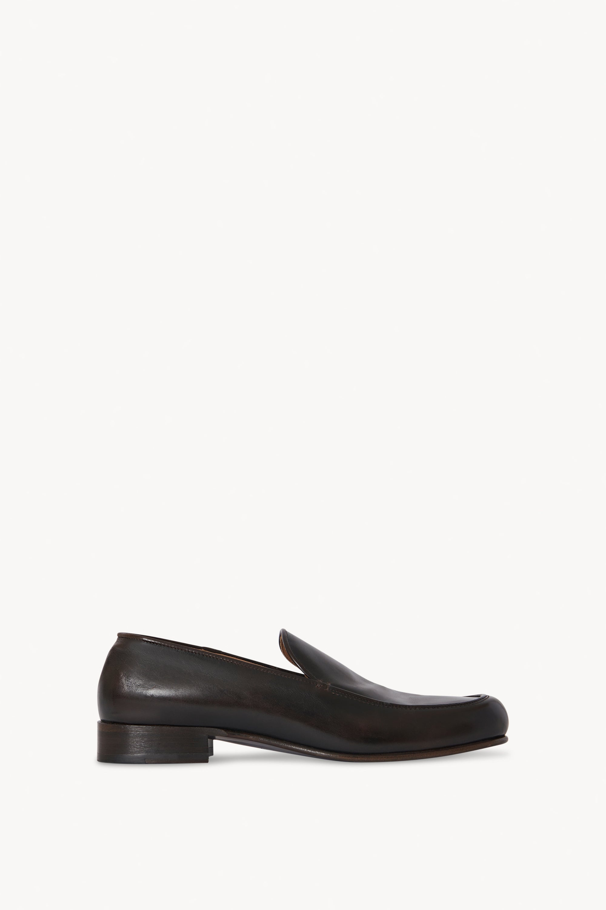 The Row Patent Leather Loafers in Black