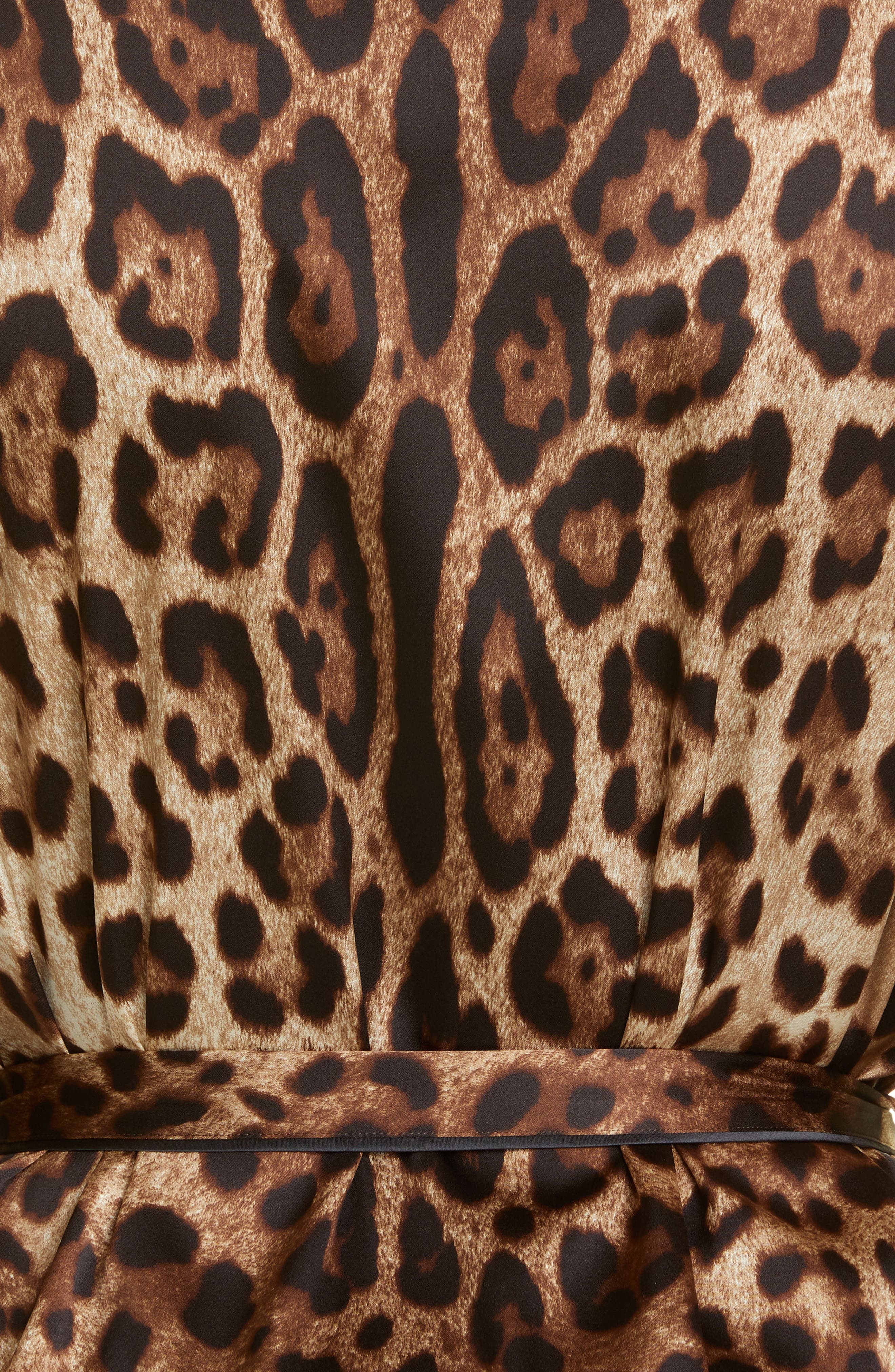 Leopard Print Satin Blouse - 7