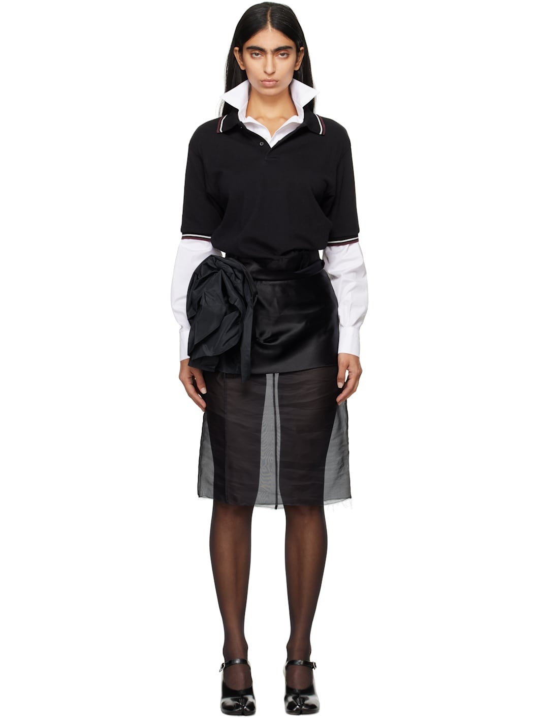 Black Décortiqué Midi Dress - 1
