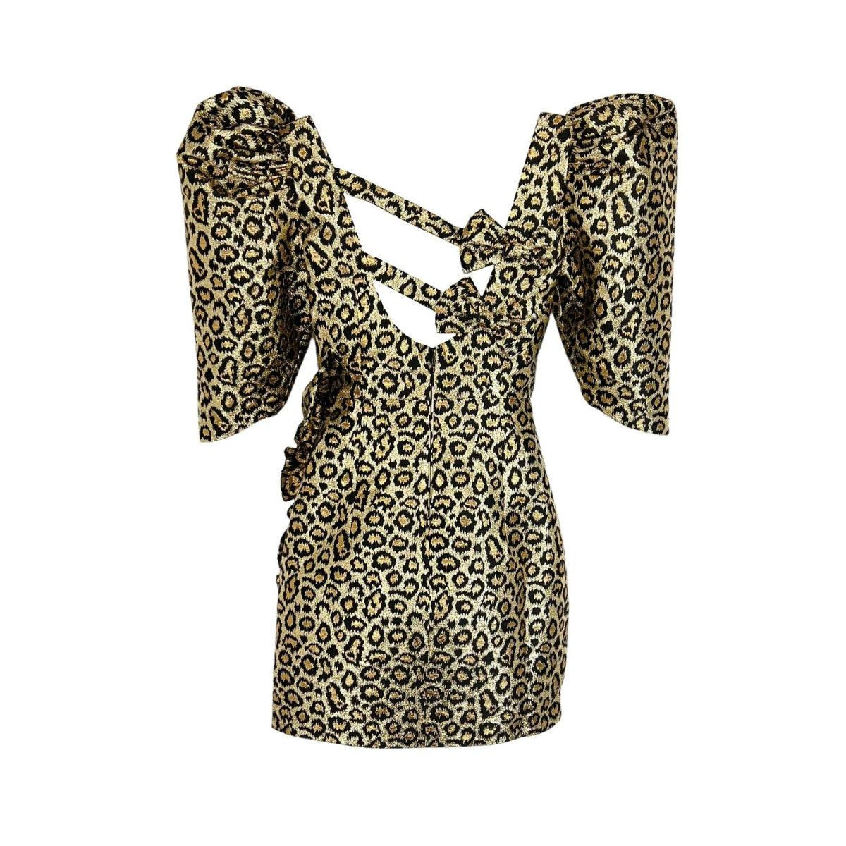 Lurex Leo Jacquard Mini Dress - 6