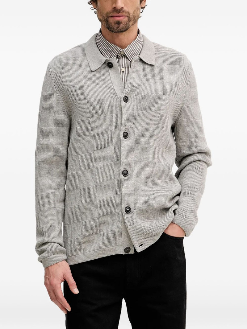Falton check button cardigan 1
