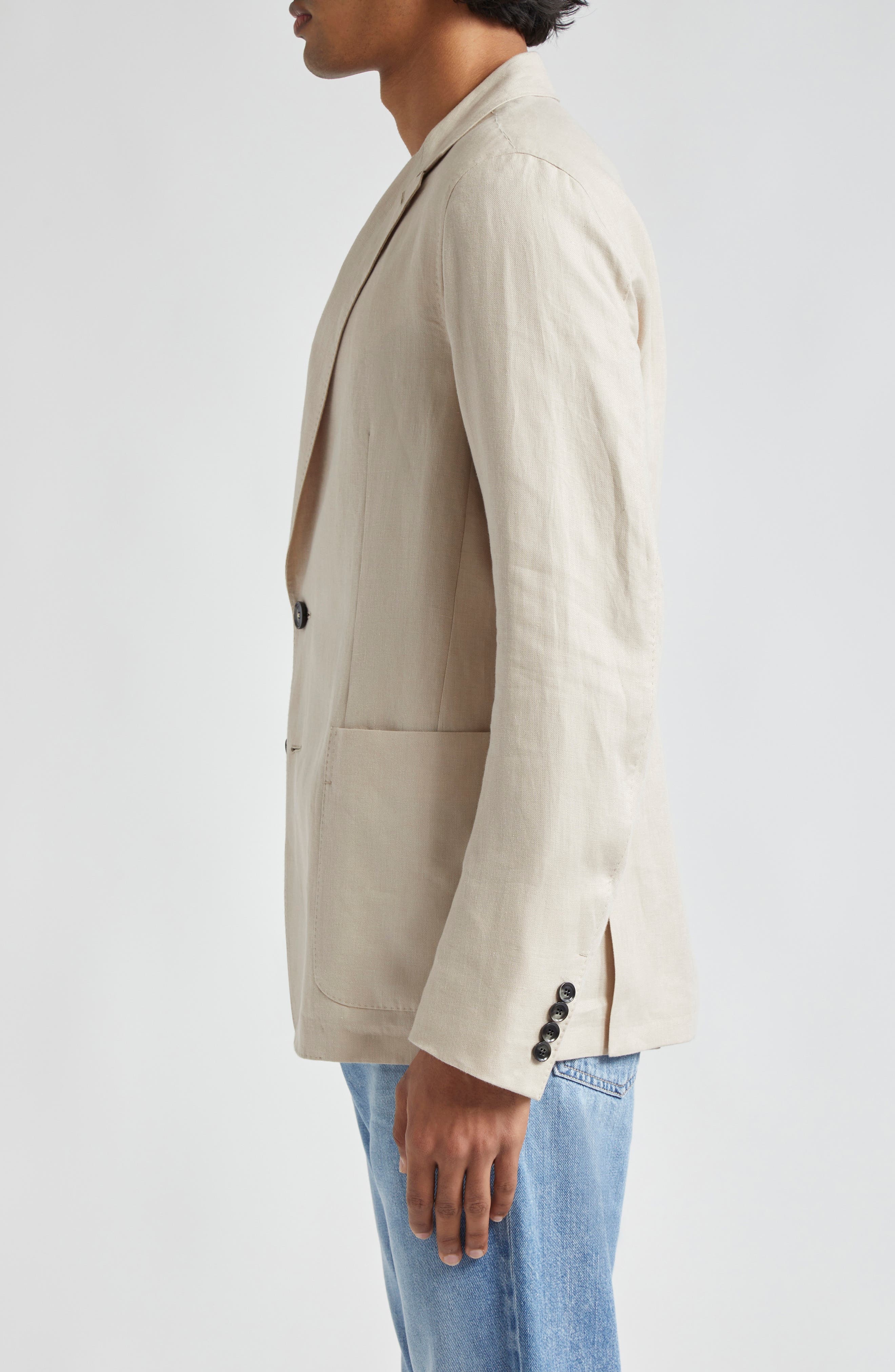 Oasi Deconstructed Linen Sport Coat - 3