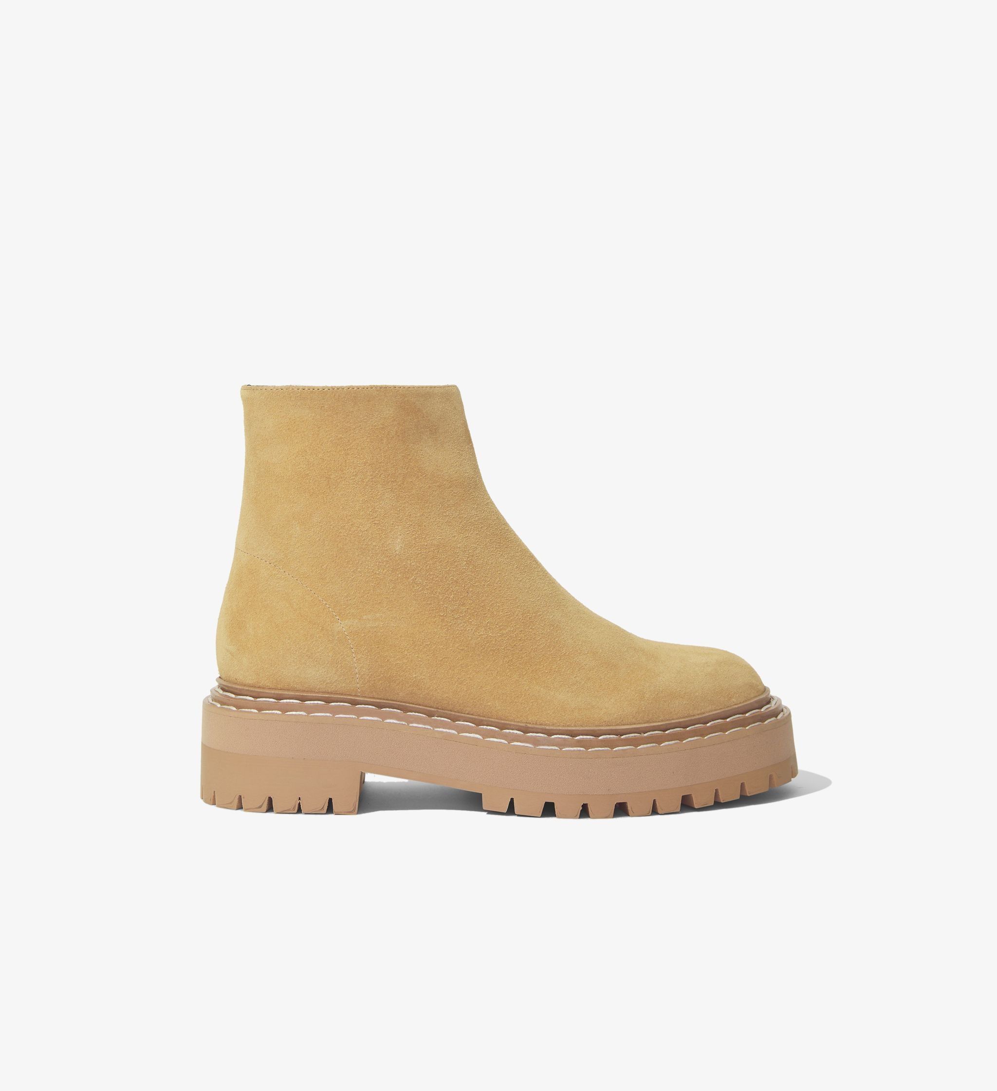 Suede Lug Sole Platform Boots - 1