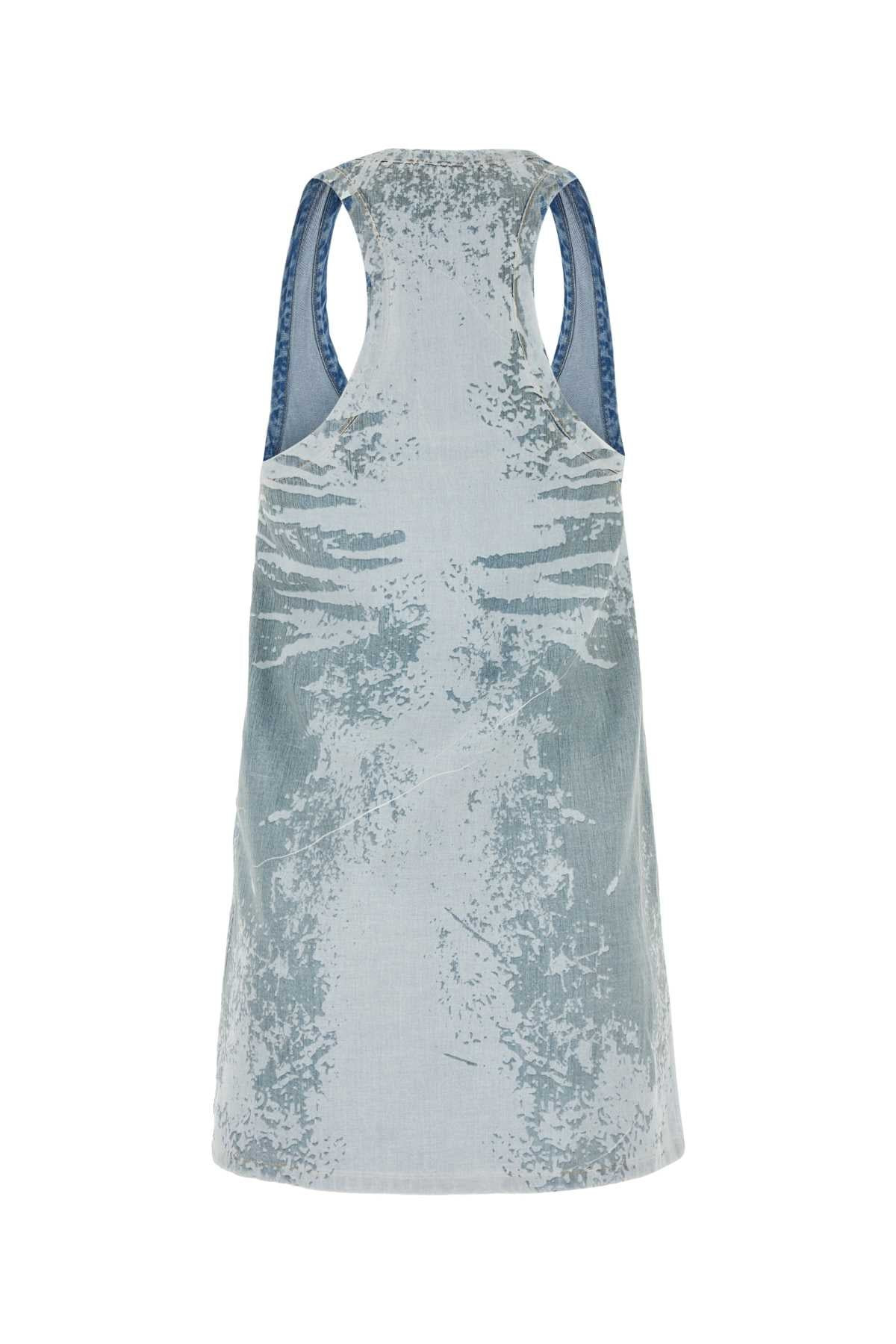 Diesel Women Printed Denim Mini Dress - 2