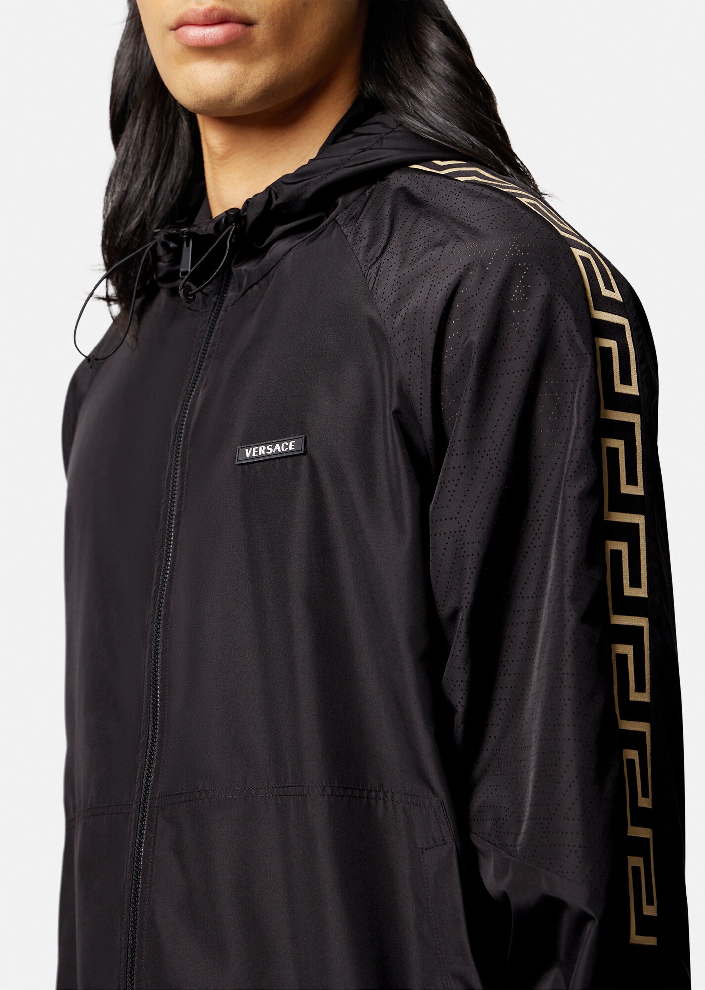 Greca Nylon Gym Track Jacket - 5