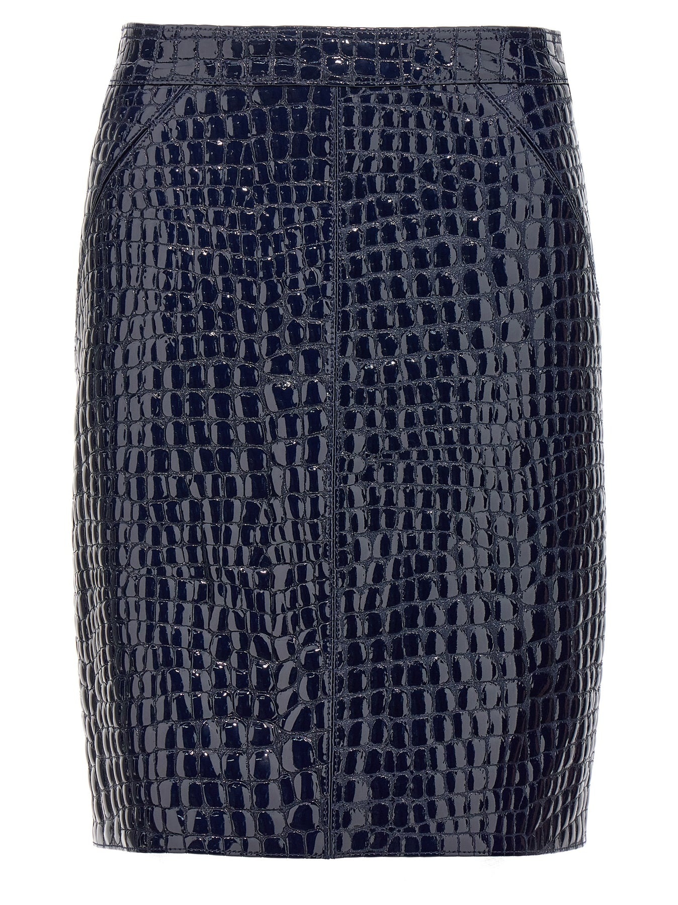 Croc Print Skirt Skirts Blue - 2
