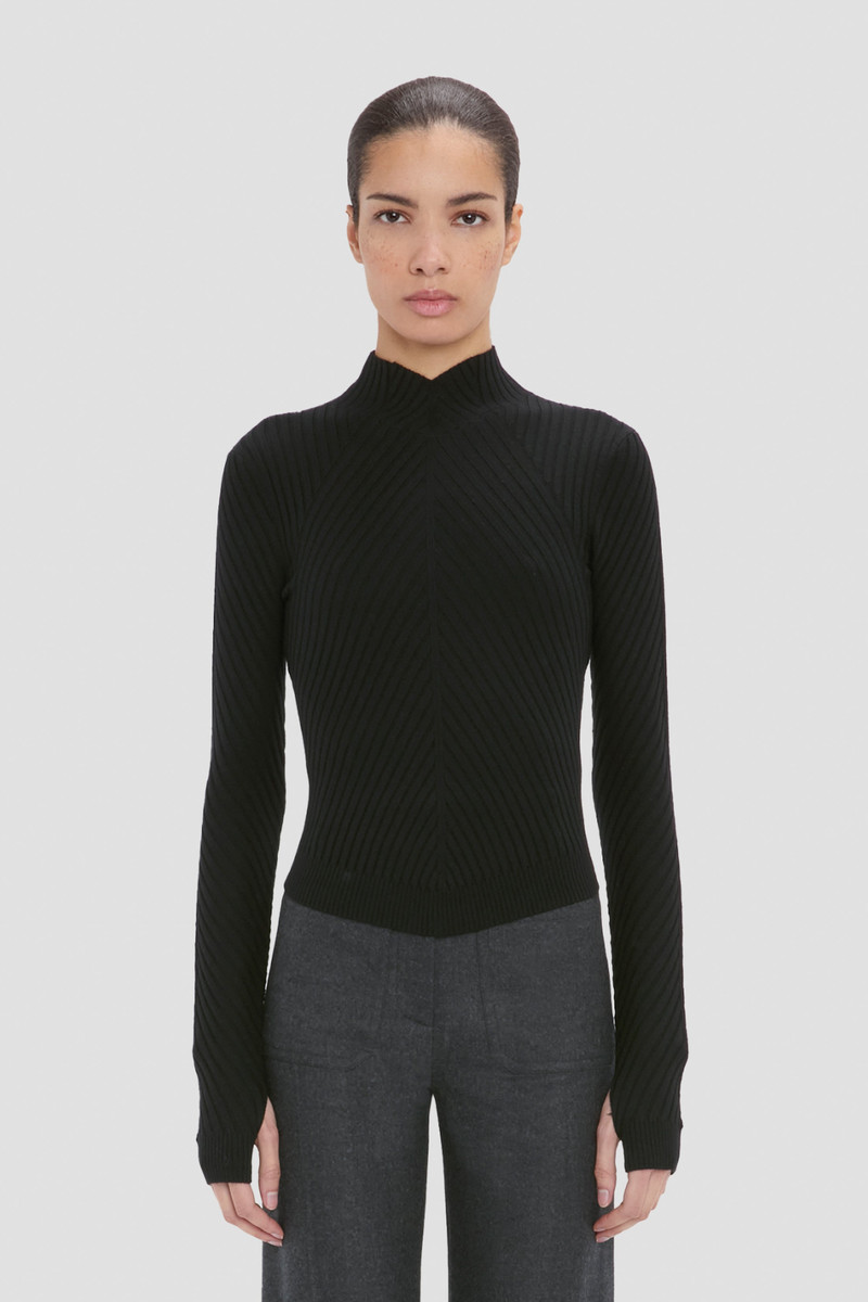 Victoria Beckham Georgia Jumper In Black outlook