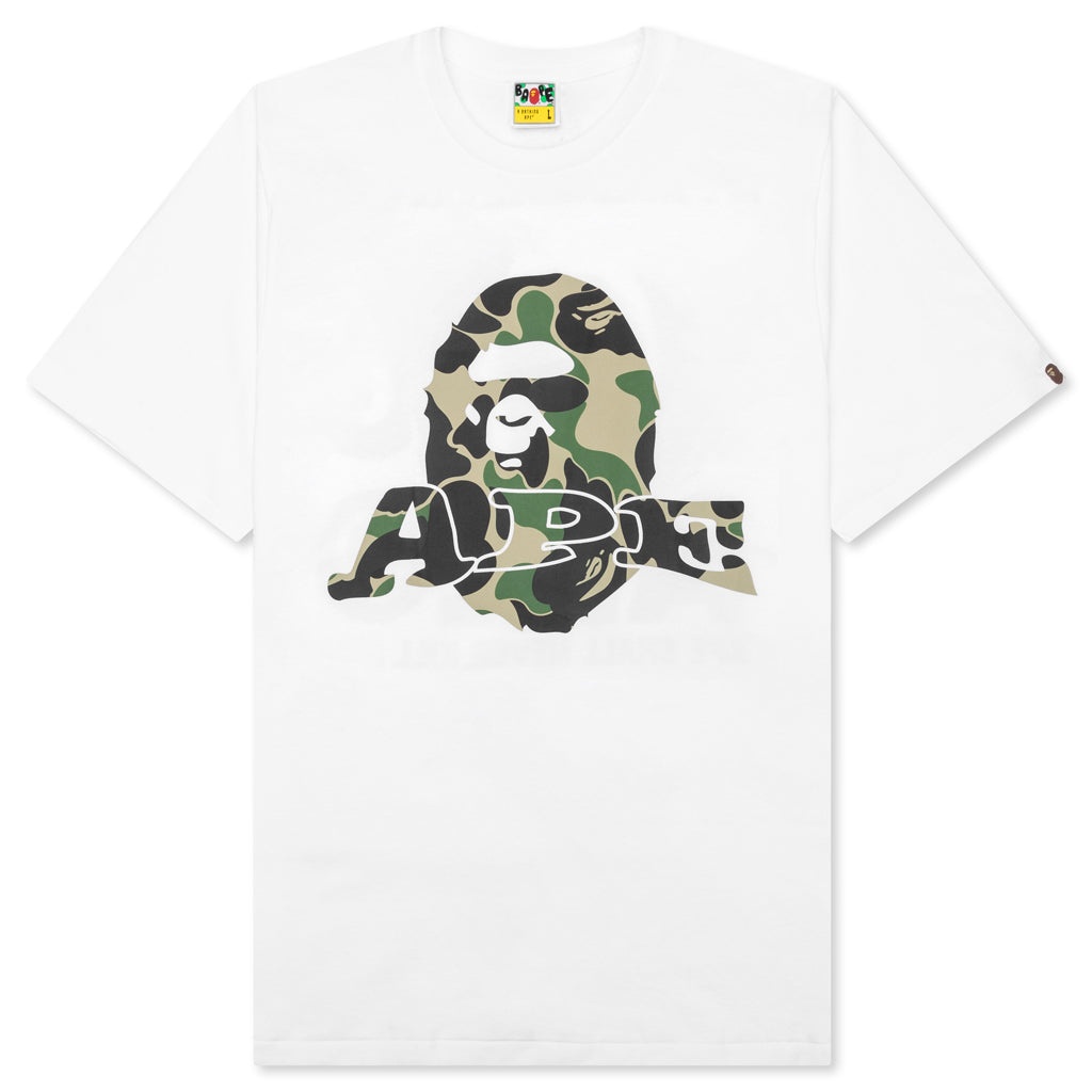 ABC CAMO APE HEAD RELAXED FIT TEE - WHITE - 1