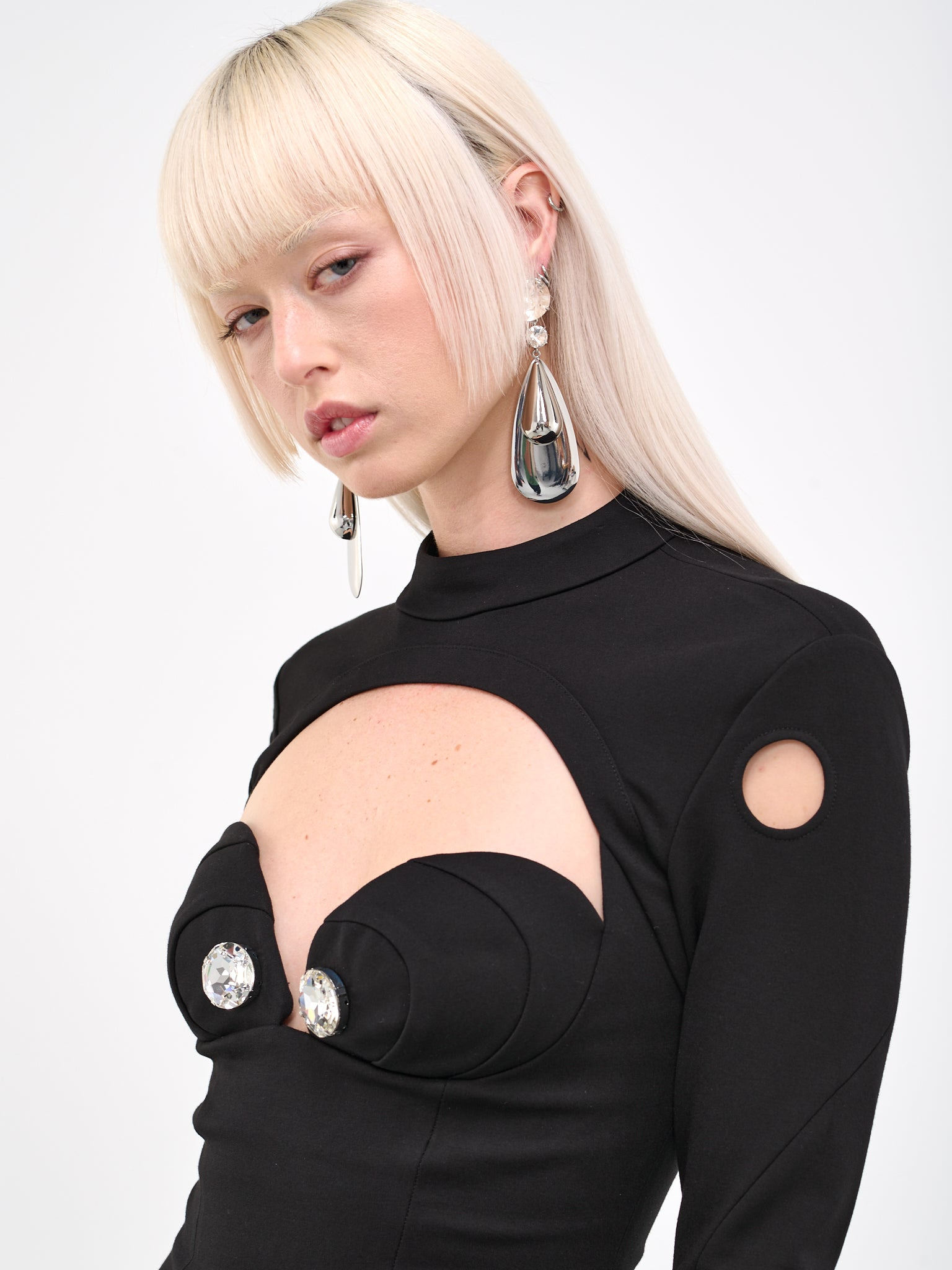 Crystal Bustier Mini Dress - 4